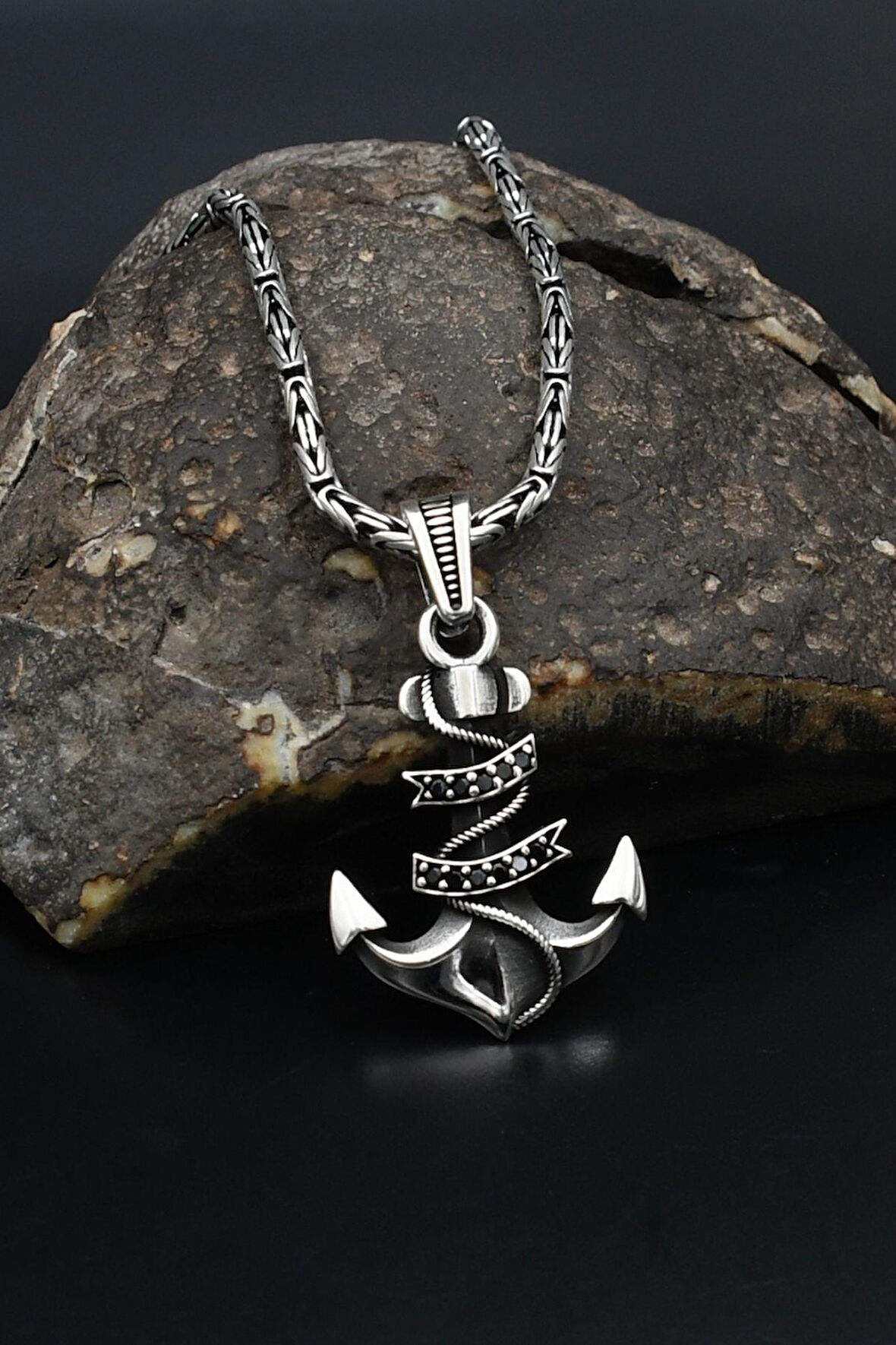 Çapa Modelı 925 Ayar Gümüş Kolye Kral Zincir 2Mm 901856