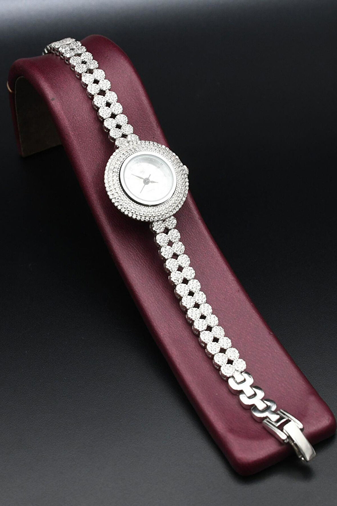 925 Ayar Gümüş Kadın Saati (Kadın Gümüş Saat) Zirkon Taşlı 902378