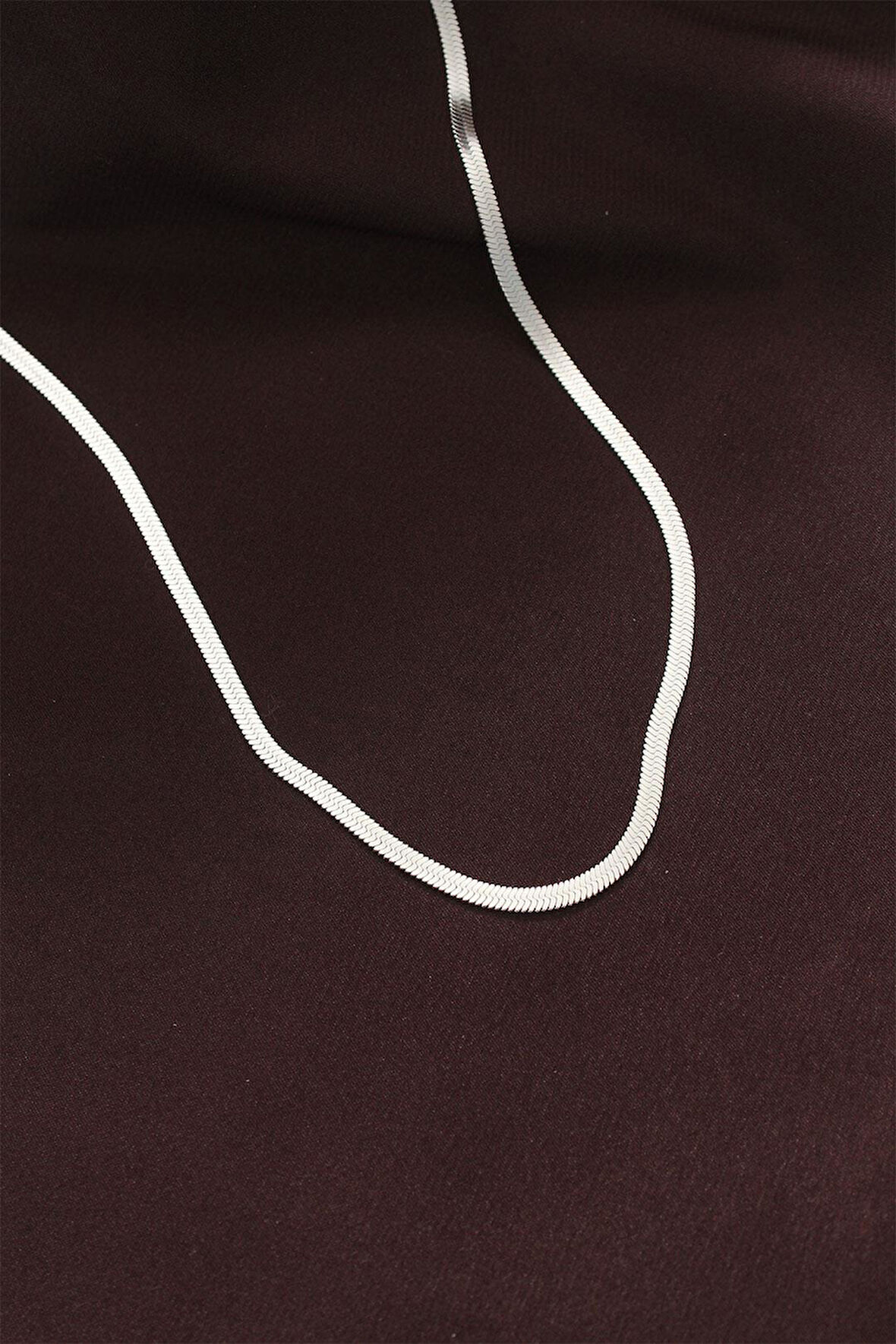316L Çelik Gümüş Renk 60 cm İtalyan Zincir Kolye  - PRT3500EB00148