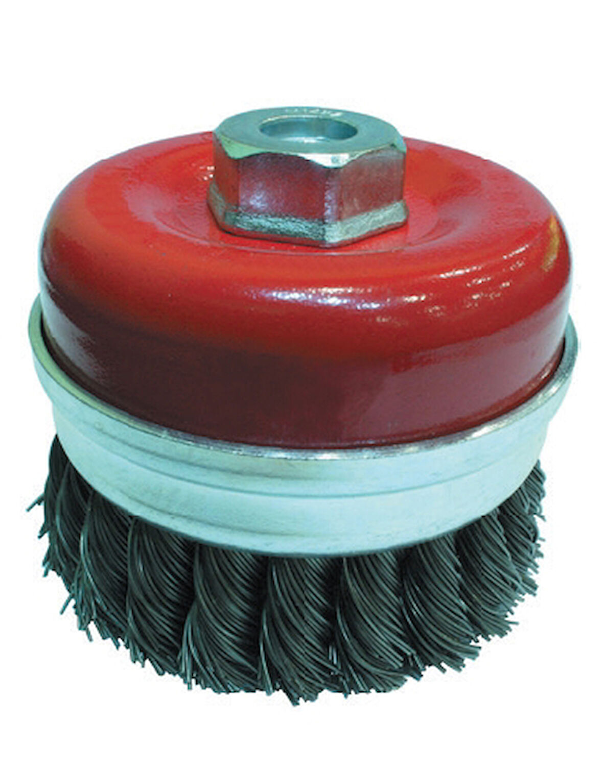 Partner PT02040 100mm Gri Burma Telli M14 Vidalı Çanak Fırça