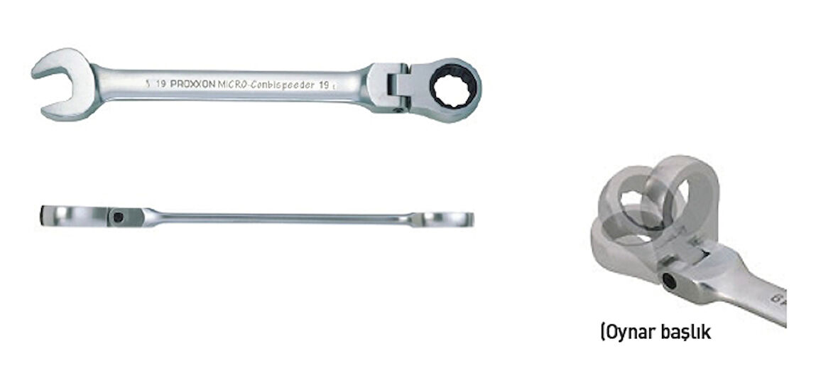 Proxxon 23048 Mafsallı Cırcırlı Kombine Anahtar 11mm