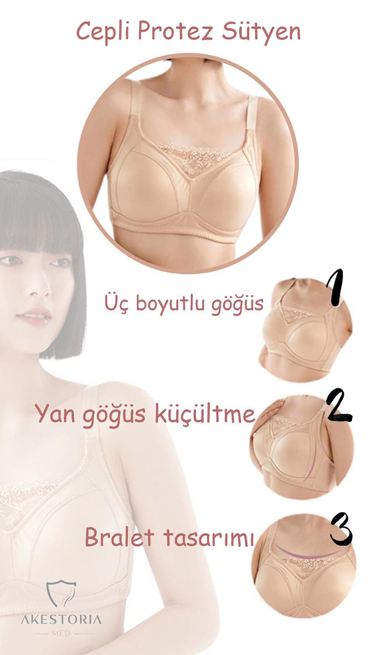 Cepli Protez SütyenYüsek Kalite ve Rahatlı Kulanım PS-002
