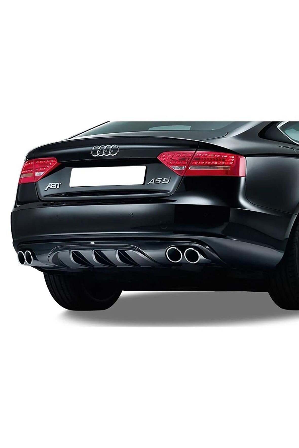 Audi A5 B8 A-style Arka Tampon Eki - Difüzör (plastik) Uyumlu