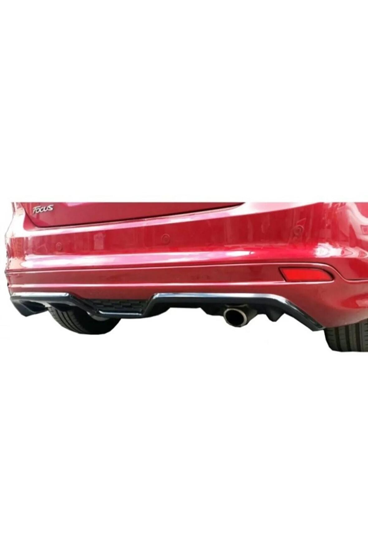 Ford Focus 3 Hb 2012 - 2014 Uyumlu Arka Tampon Eki - Difüzör (plastik)