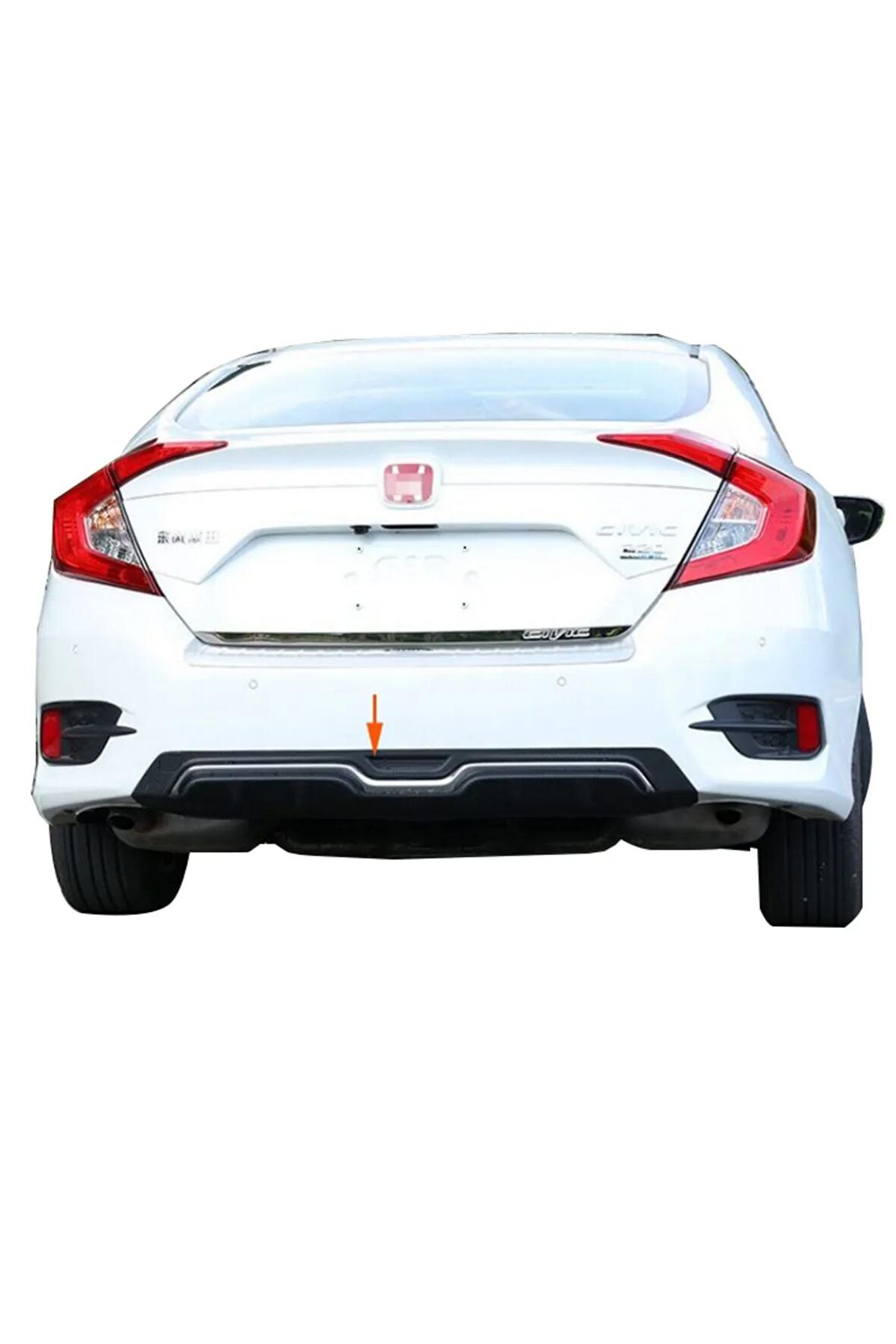 Honda Civic Fc5 Sedan (2015-2018) Modulo Arka Tampon Eki - Difüzör (plastik)