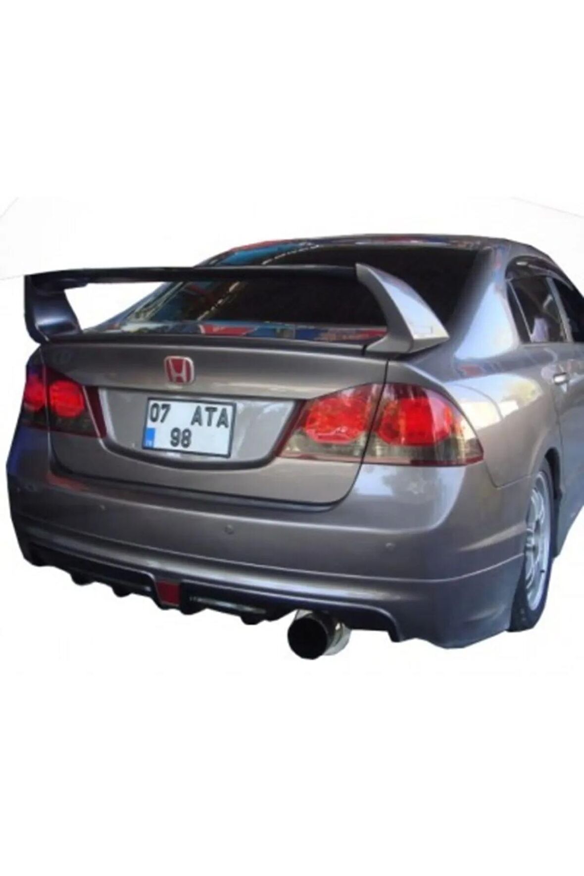 Honda Civic Fd6 (2006-2011) Mugen Rr Tek Çıkış Arka Tampon Eki - Difüzör (plastik)