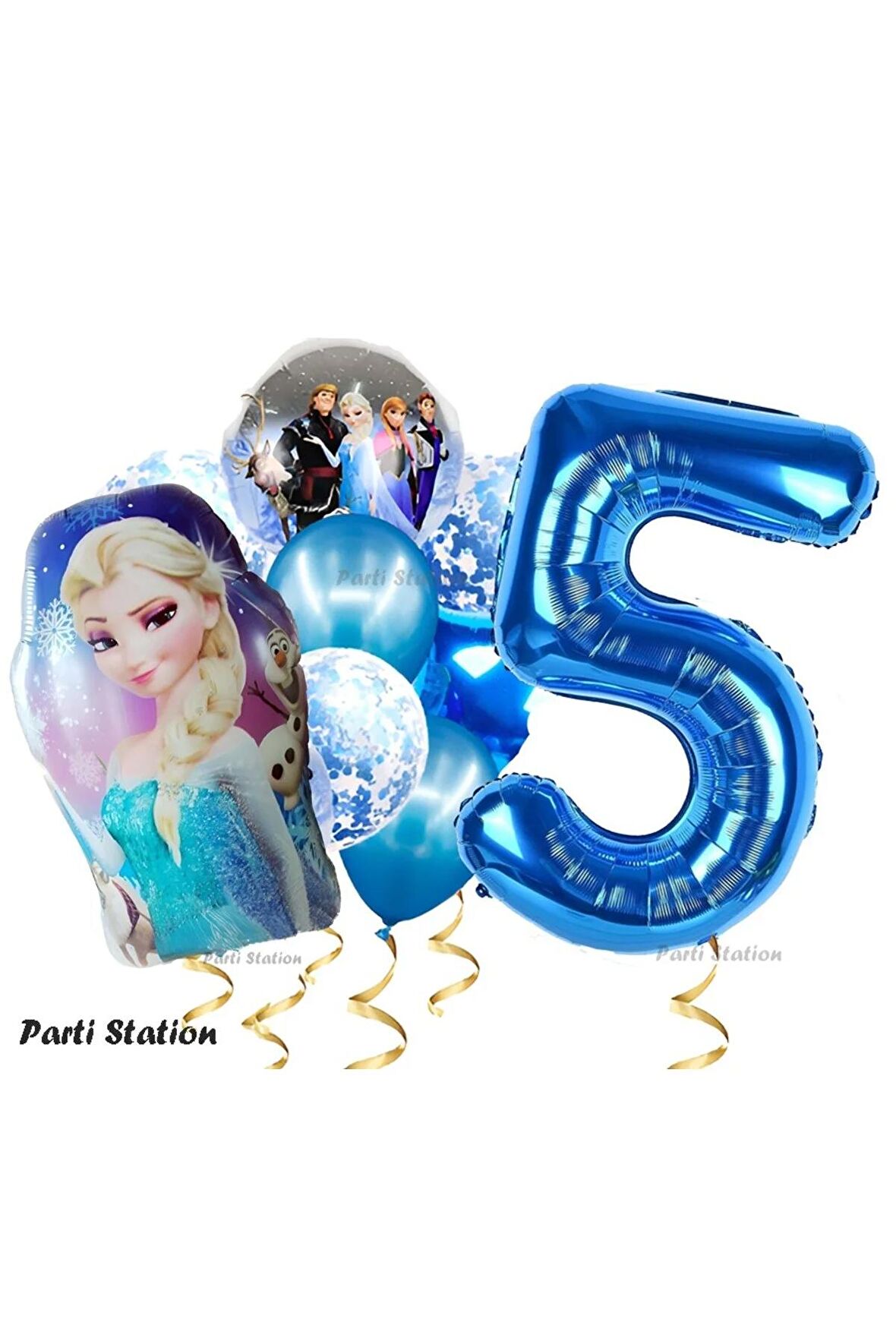 Frozen Elsa 5 Yaş Balon Set Karlar Ülkesi Frozen Elsa Konsept Doğum Günü Parti Helyum Balon Buketi