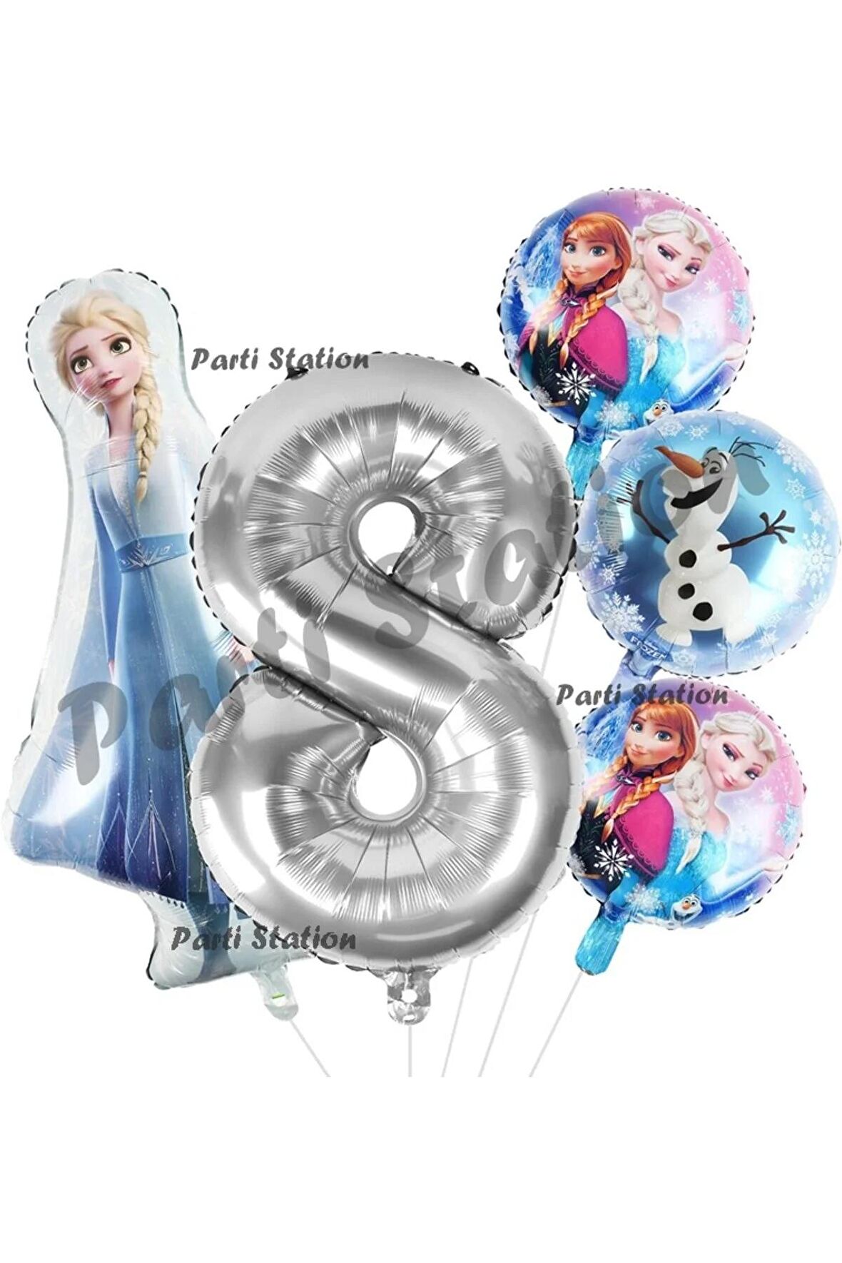 Frozen Elsa Balon Set 8 Yaş Karlar Ülkesi Frozen Elsa Konsept Doğum Günü Parti Balon Set