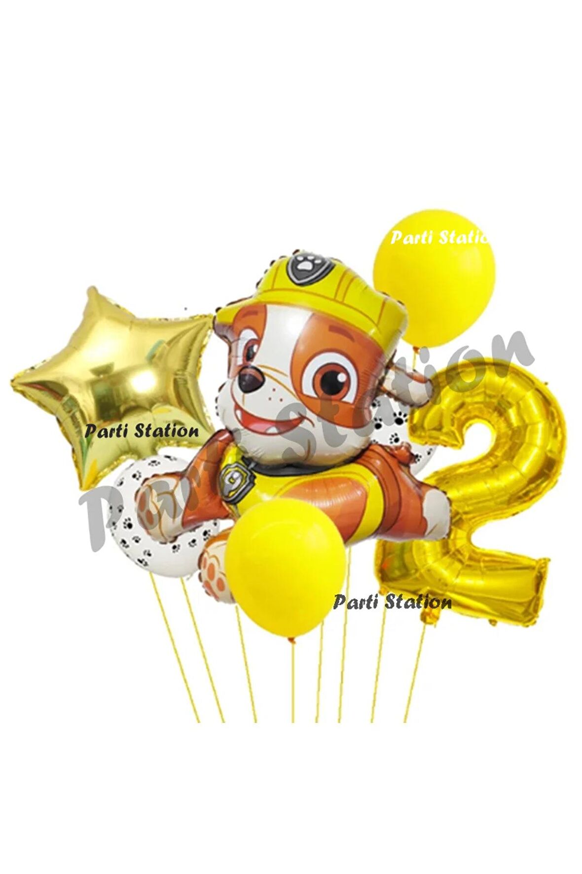 Paw Patrol Balon Set 2 Yaş Paw Petrol Rubble Doğum Günü Parti Folyo Balon Seti