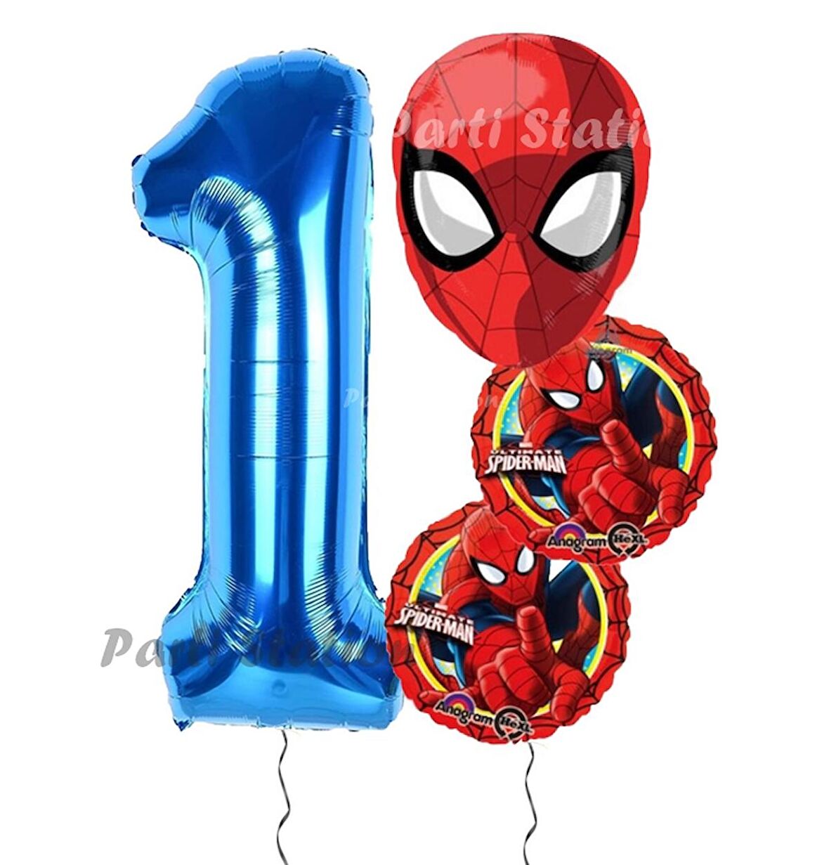 Spiderman Örümcek Adam Konsept 1 Yaş Doğum Günü Balon Set Spiderman Parti Balonları Spiderman Tema