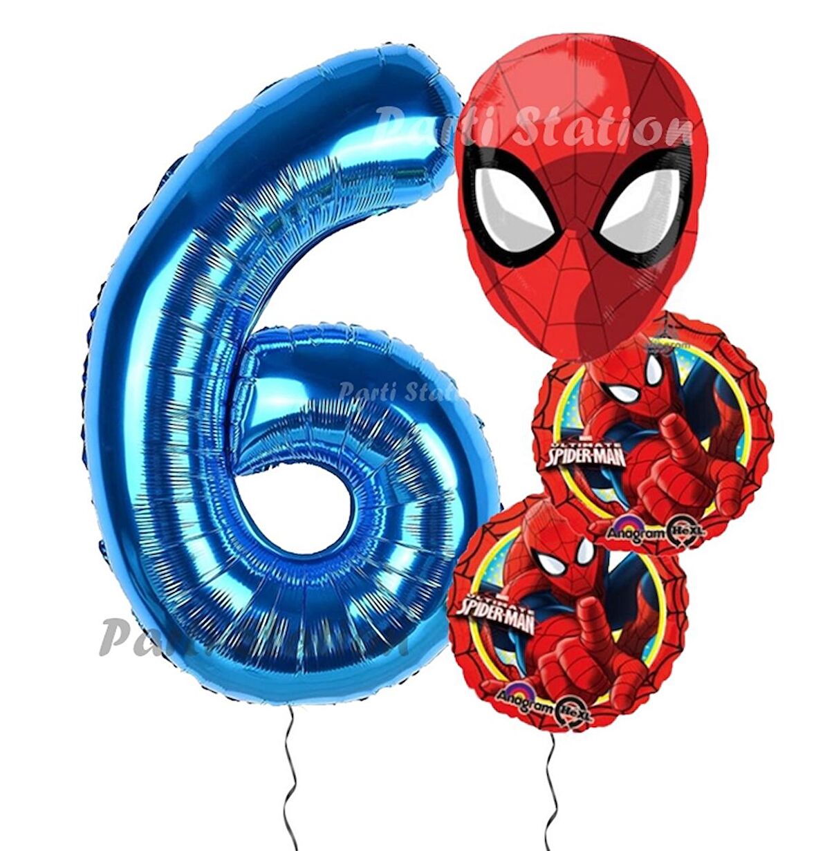 Spiderman Örümcek Adam Konsept 6 Yaş Doğum Günü Balon Set Spiderman Parti Balonları Spiderman Tema