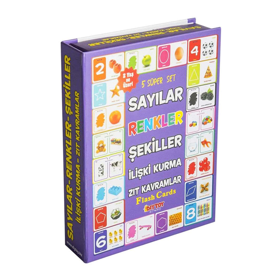 Diytoy Flash Cards 5 Süper Set Sayılar Renkler Şekiller Ilişki Kurma Zıt Kavramlar