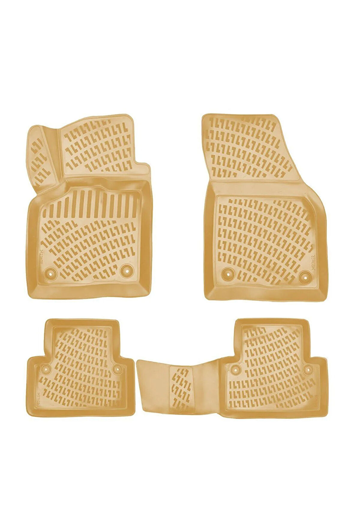 Volvo V50 2008 Araca Özel Tasarım 3D Havuzlu Bej Paspas