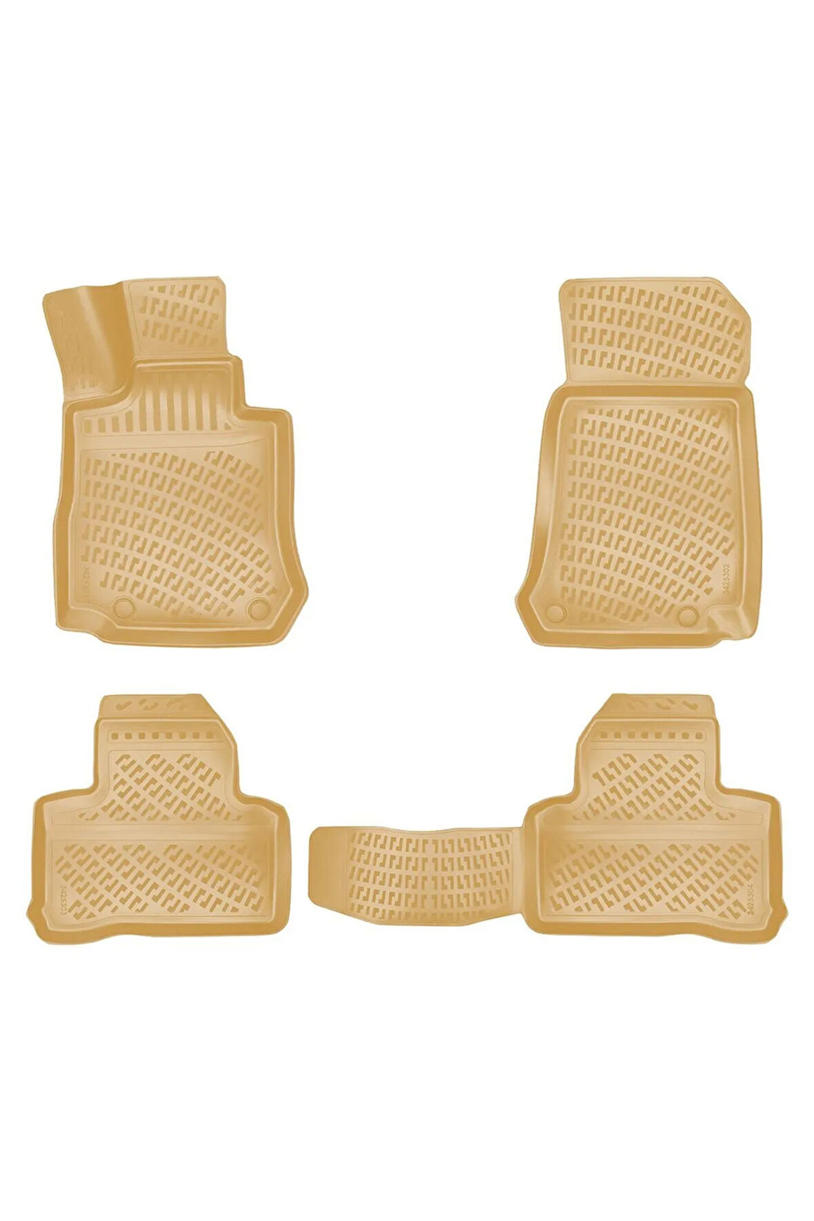 Mercedes GLC 2015 Araca Özel Tasarım 3D Havuzlu Bej Paspas