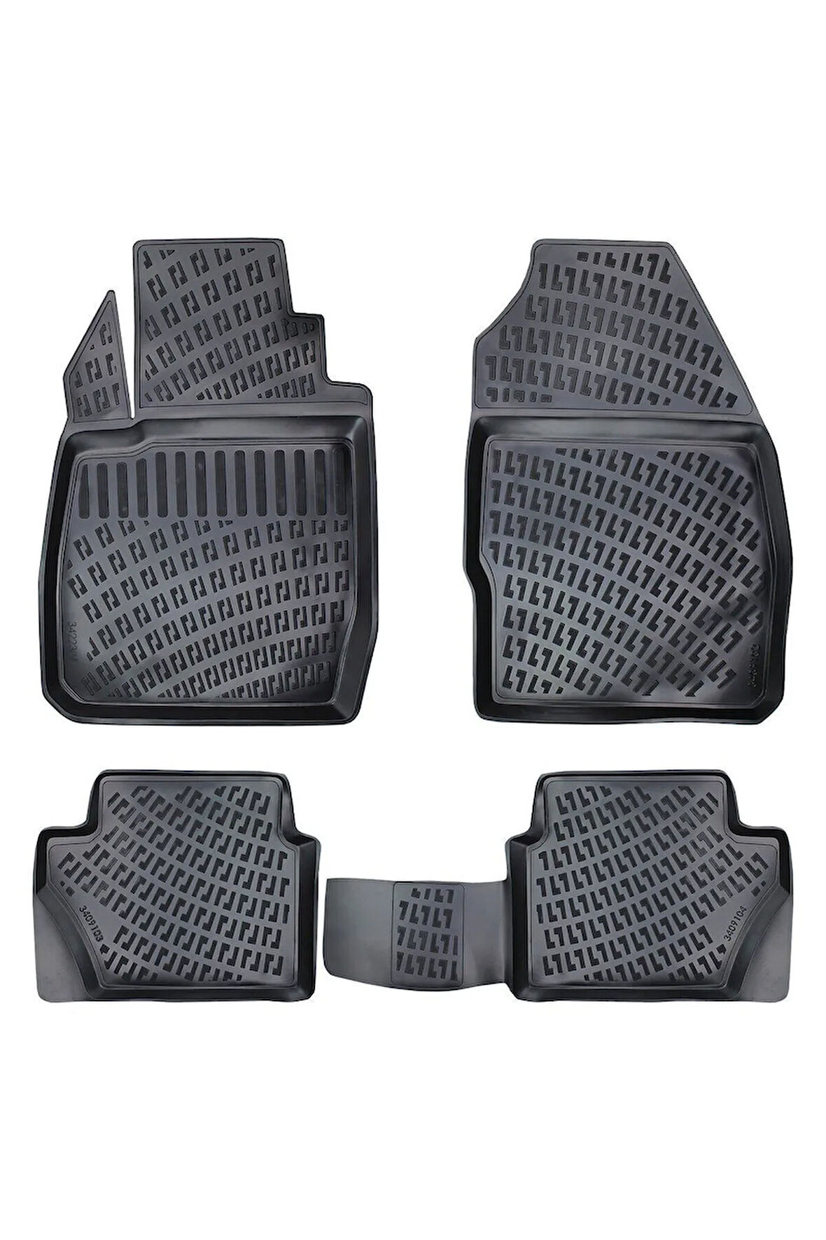 Ford Fiesta 2007 Araca Özel Tasarım 3D Havuzlu Paspas