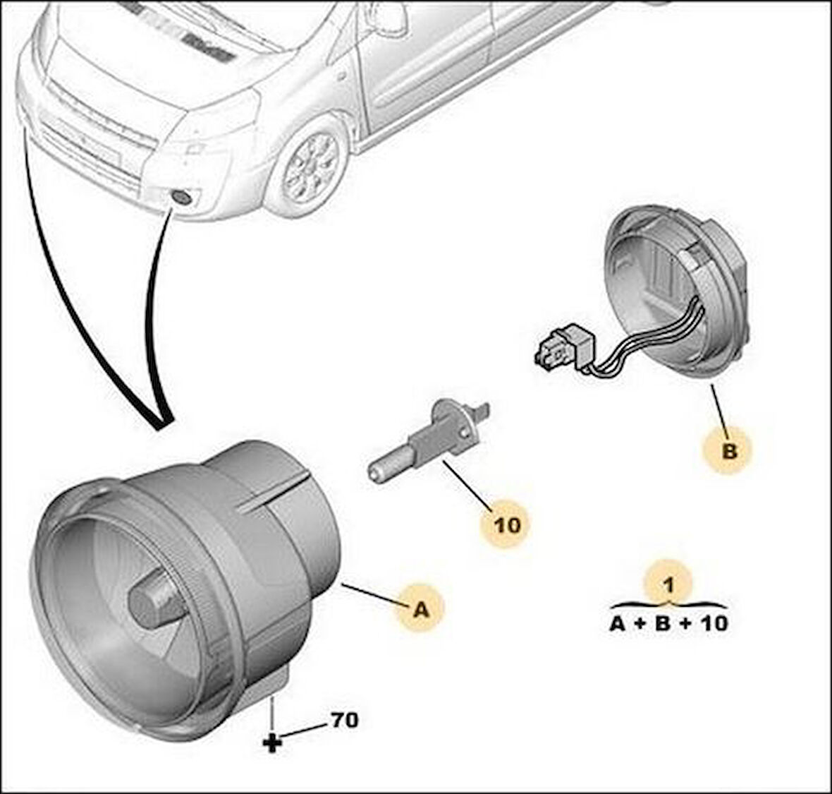 Peugeot Orjinal 6208.E1 Sis Farı Lambası Sağ Sol Scudo Expert Jumpy 04-06 1007 Partner Tepee Berlingo III Scudo Expert Jumpy 62080