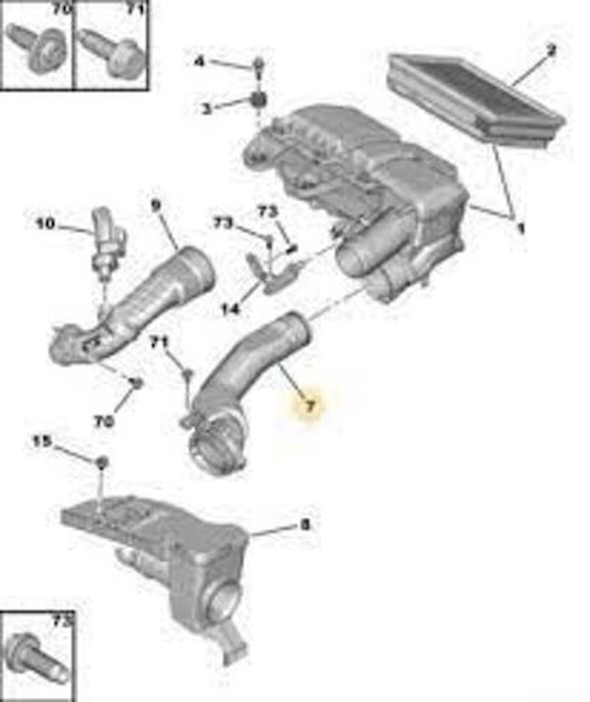 Peugeot Orjınal 9823710980 Hava Filtre Hortumu