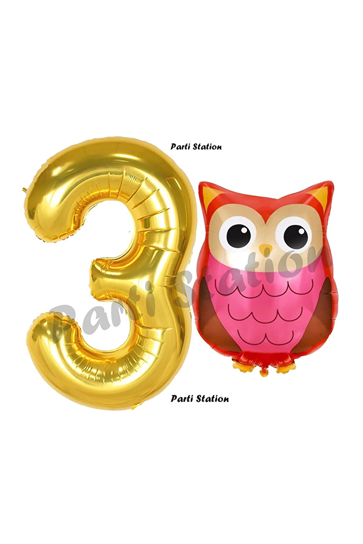 Woodland Baykuş Konsept 9 Yaş Balon Set Sevimli Baykuş Owl ve Gold Rakam Balon Doğum Günü Balon Set