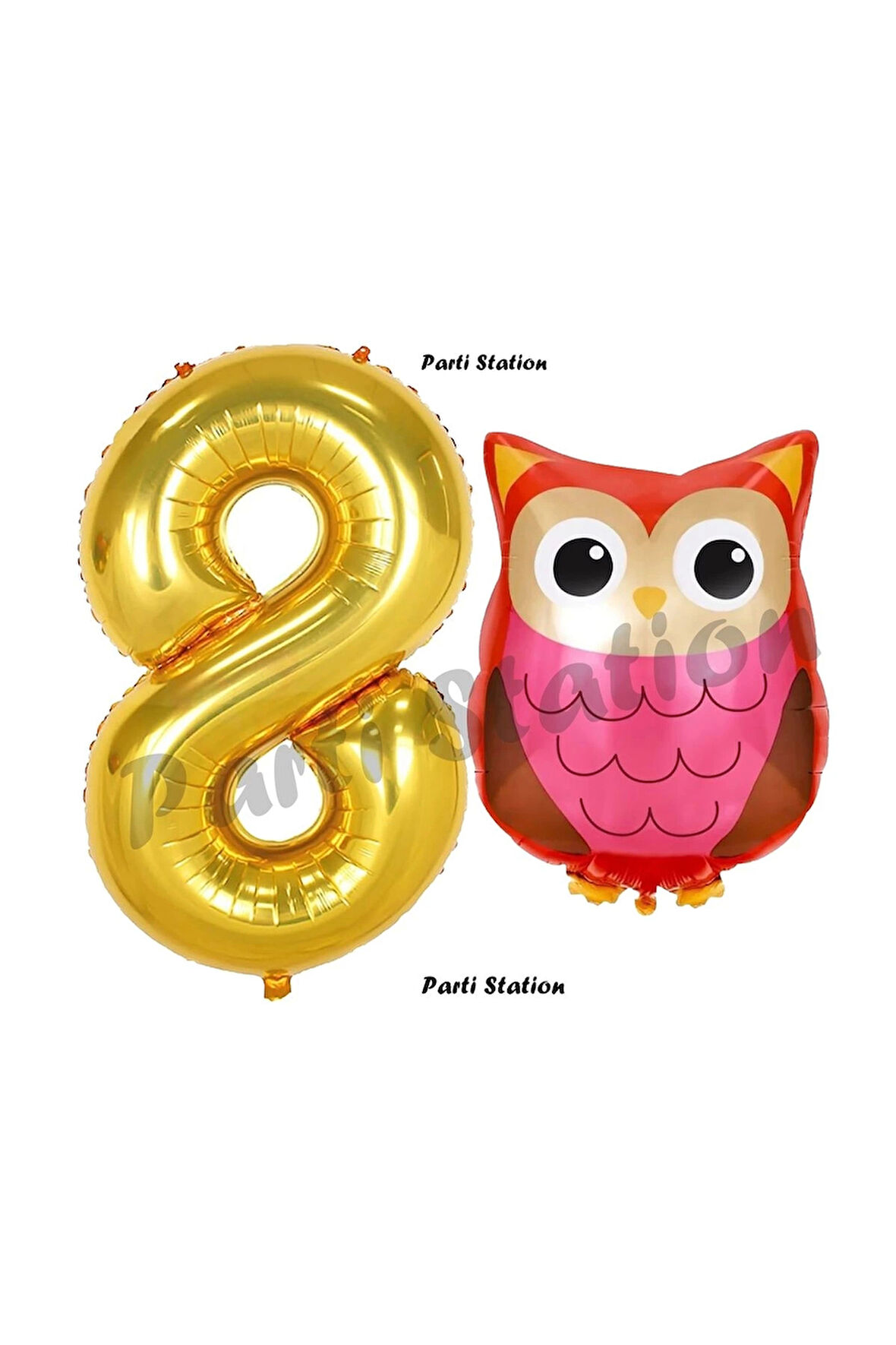 Woodland Baykuş Konsept 9 Yaş Balon Set Sevimli Baykuş Owl ve Gold Rakam Balon Doğum Günü Balon Set