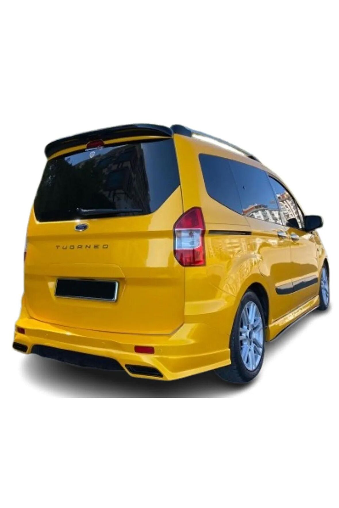 Ford Courier (2015 - 2022)  Uyumlu Egzoz Görünümlü Arka Ek (plastik)