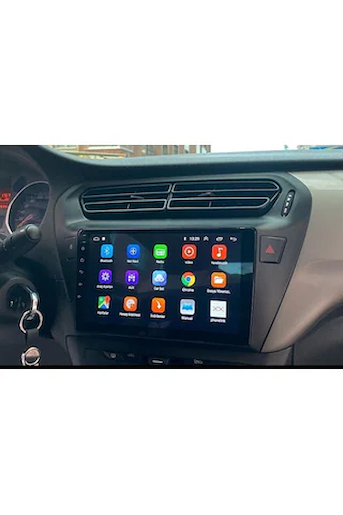 PEUGEOT 301 SİYAH 2012-2024 MULTİMEDYA CARPLAY EKRAN SETİ 2 GB RAM 32 HAFIZALI