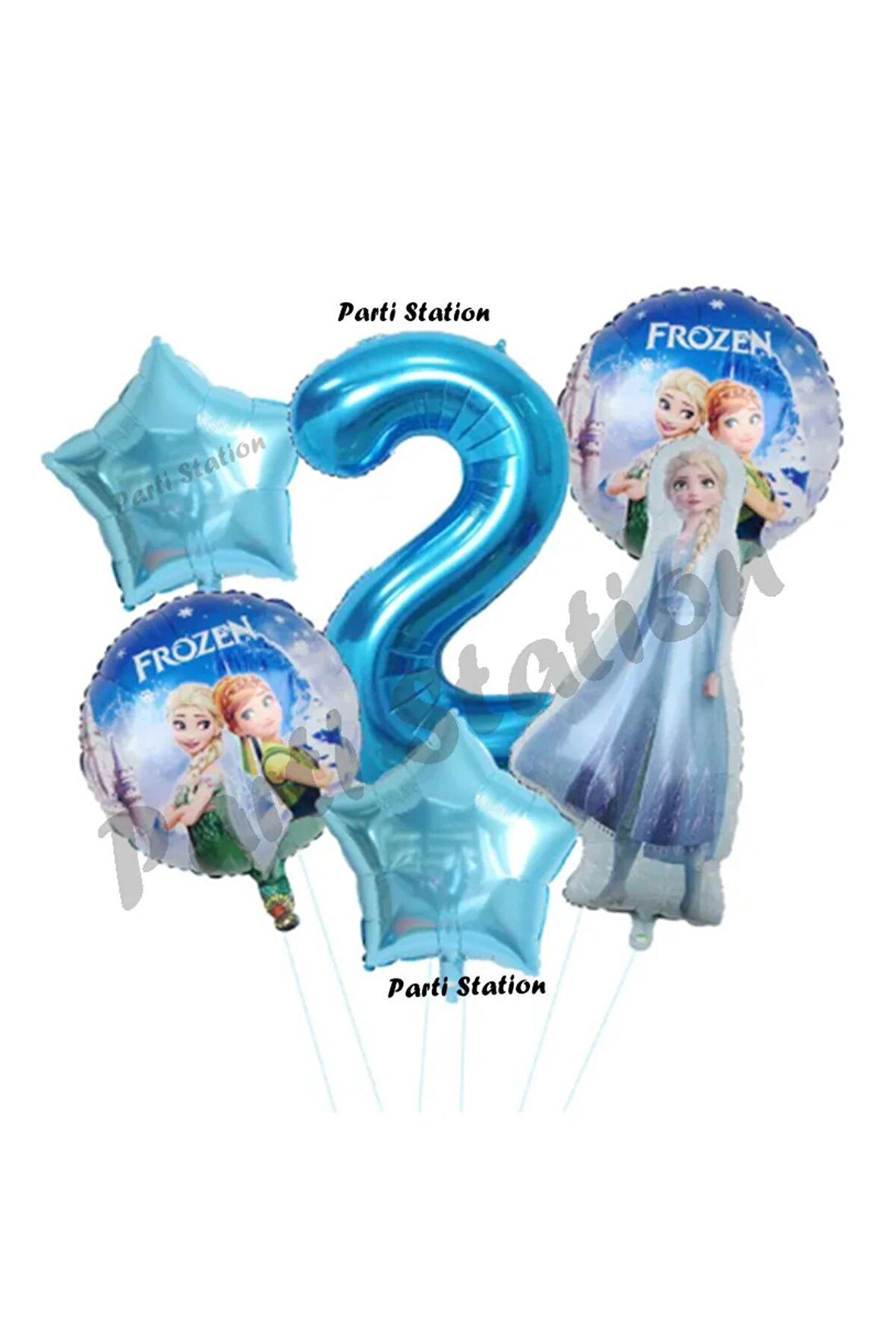 Frozen Karlar Ülkesi Elsa Konsept Doğum Günü Balon Set 2 Yaş Elsa Karlar Ülkesi Temalı Balon Set