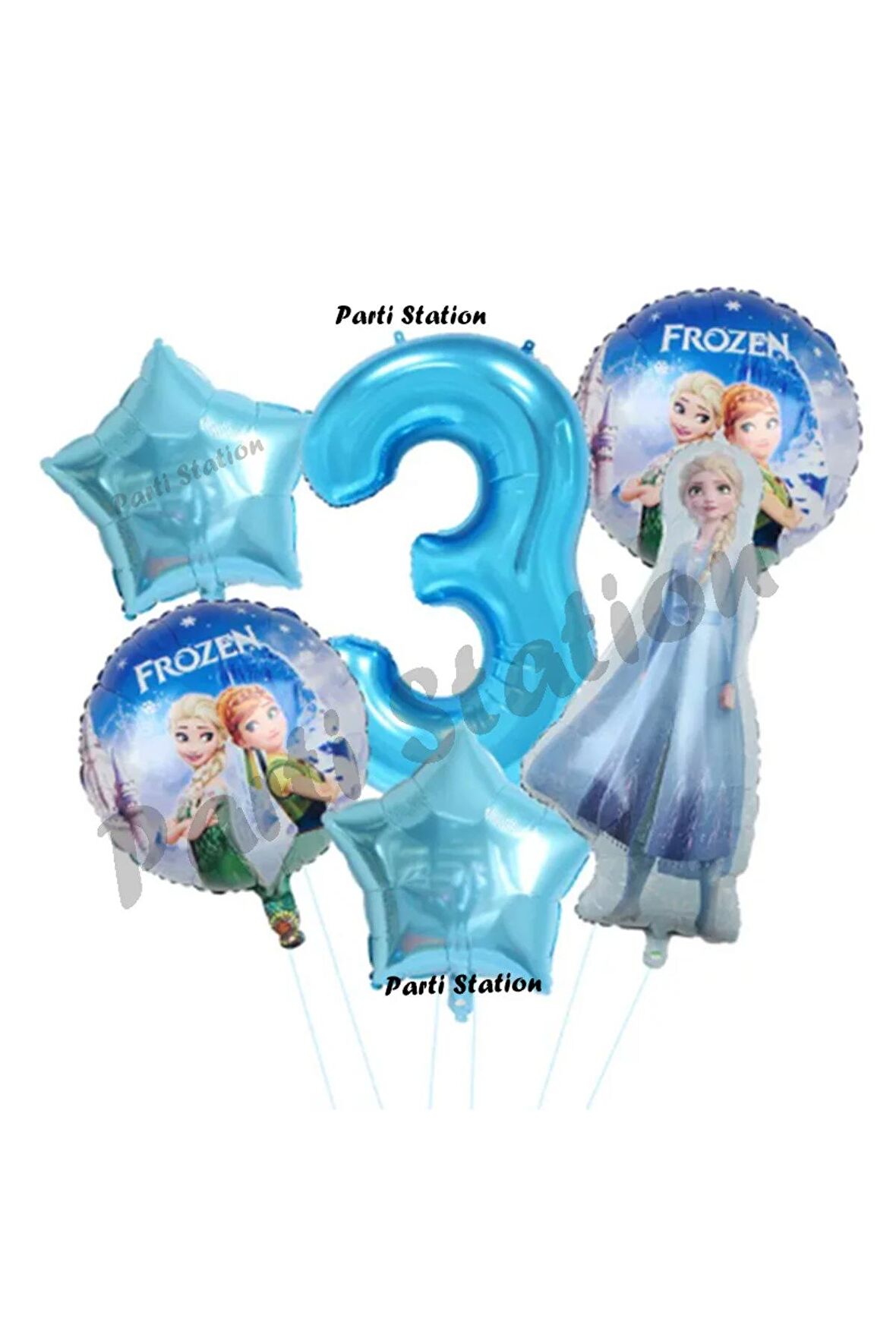 Frozen Karlar Ülkesi Elsa Konsept Doğum Günü Balon Set 3 Yaş Elsa Karlar Ülkesi Temalı Balon Set