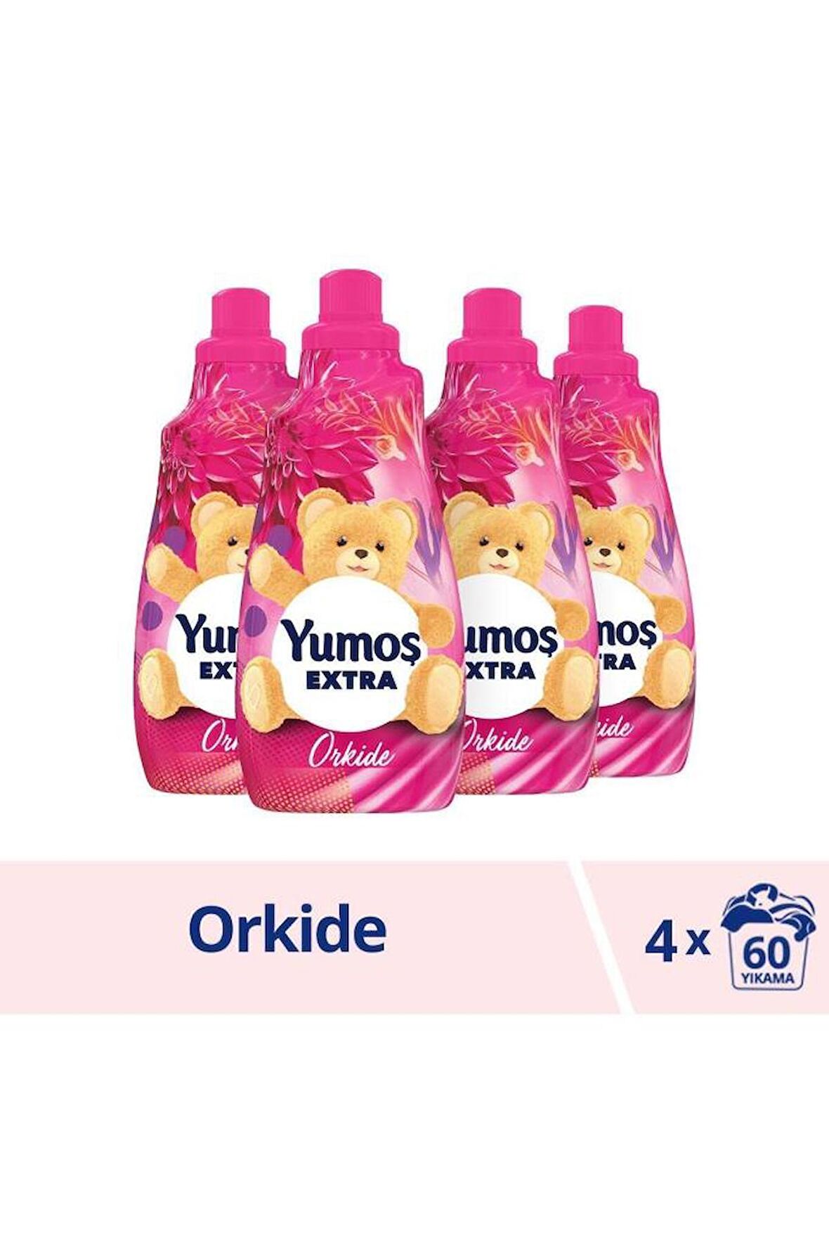 Yumoş Extra Yumuşatıcı Yabani Orkide & Yasemin 60 Yıkama 1440 ml - 4'lü Paket 