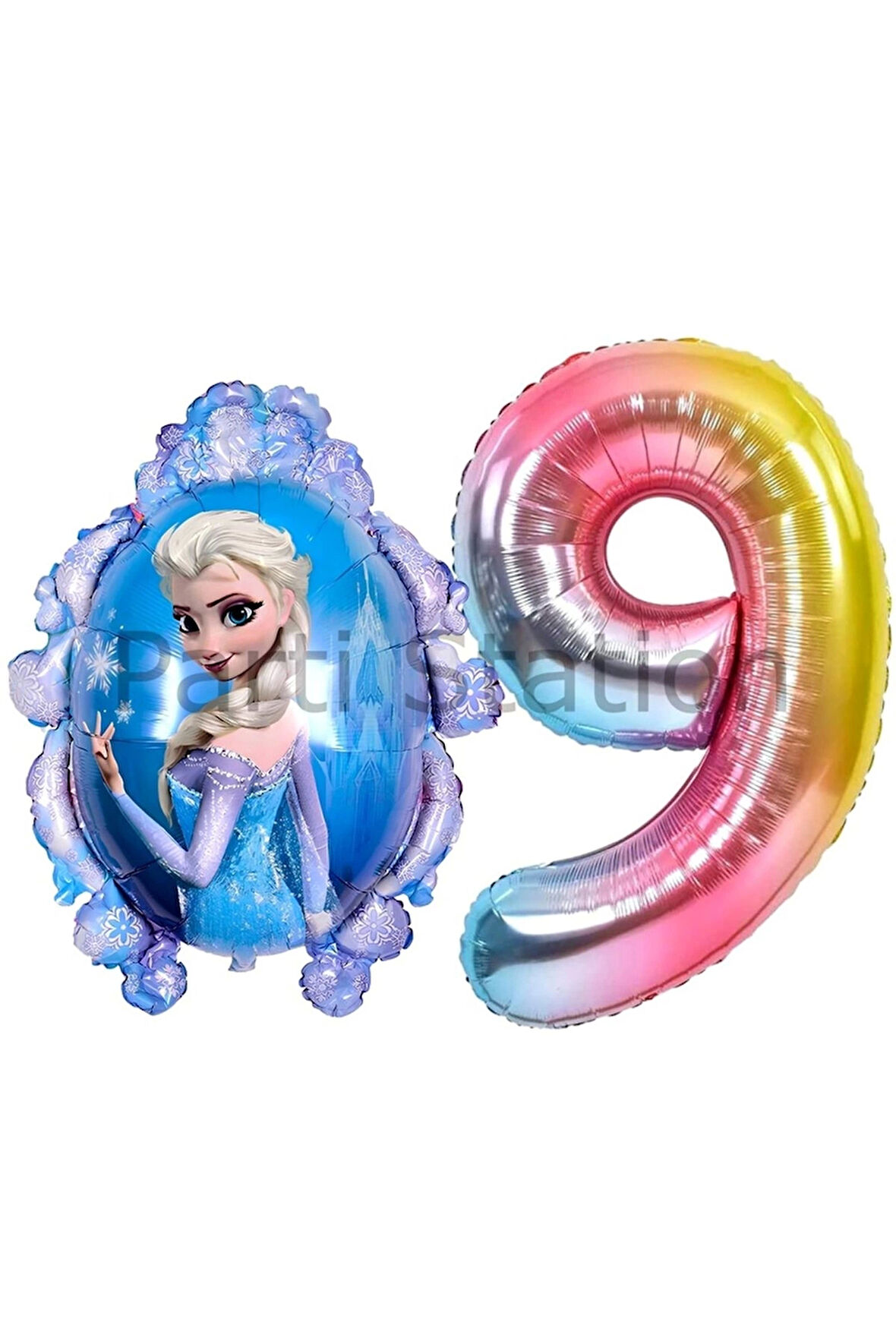 Frozen Elsa Konsept 4 Yaş Renkli Balon Set Karlar Ülkesi Tema Doğum Günü Folyo Balon Set