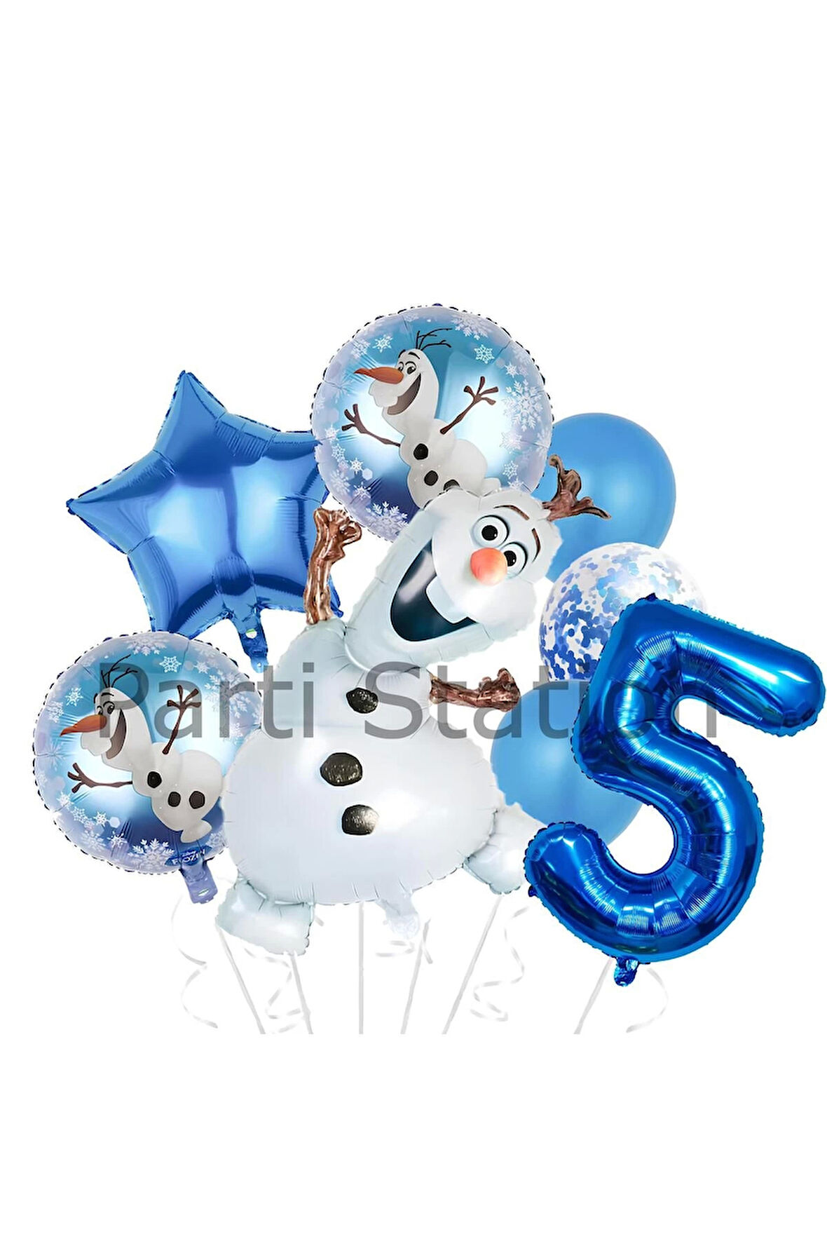 Frozen Elsa Olaf 9 Yaş Balon Set Karlar Ülkesi Elsa Olaf Konsept Doğum Günü Folyo Balon Set
