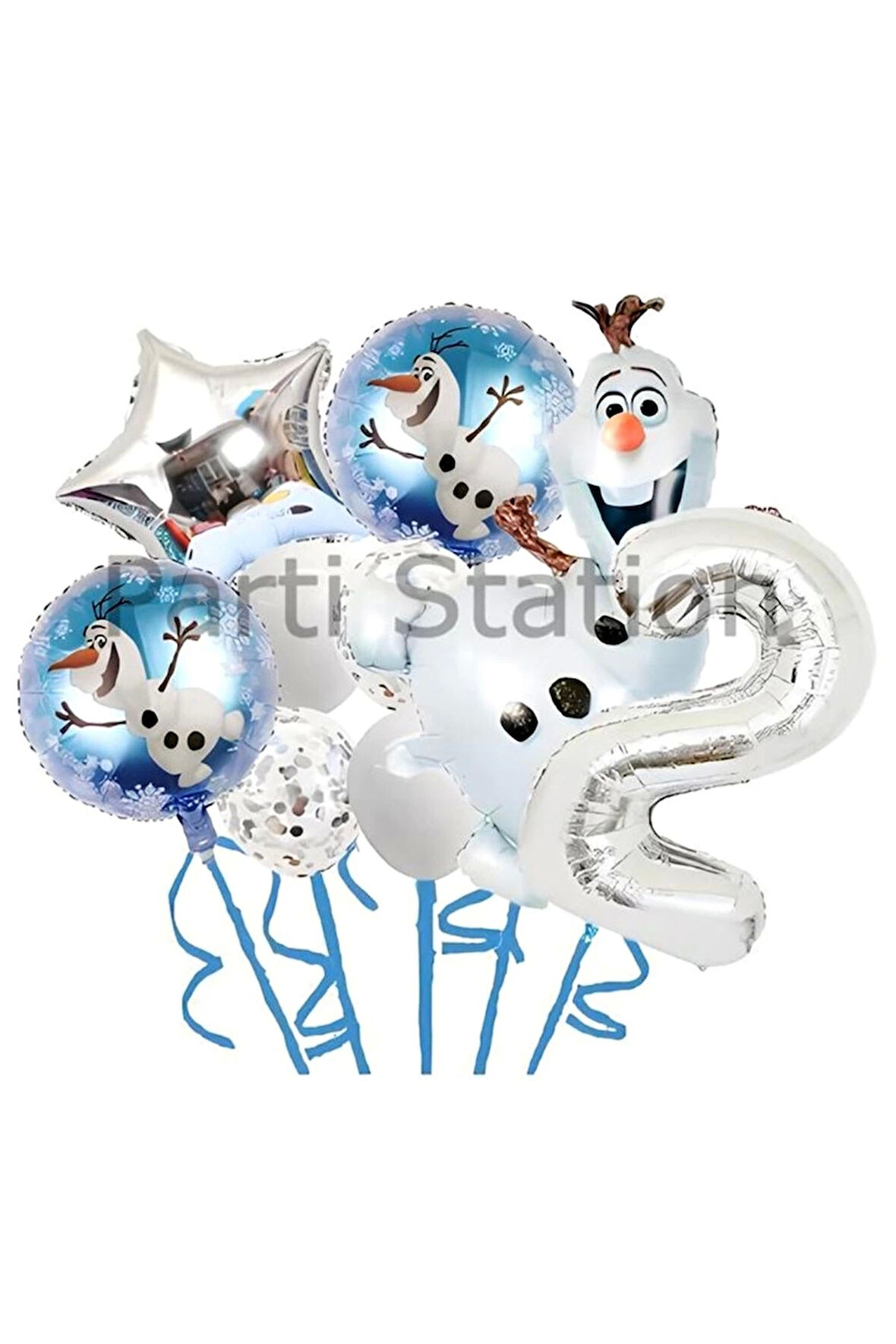 Karlar Ülkesi Frozen Elsa Olaf 5 Yaş Balon Set Frozen Elsa Olaf Konsept Doğum Günü Folyo Balon Set