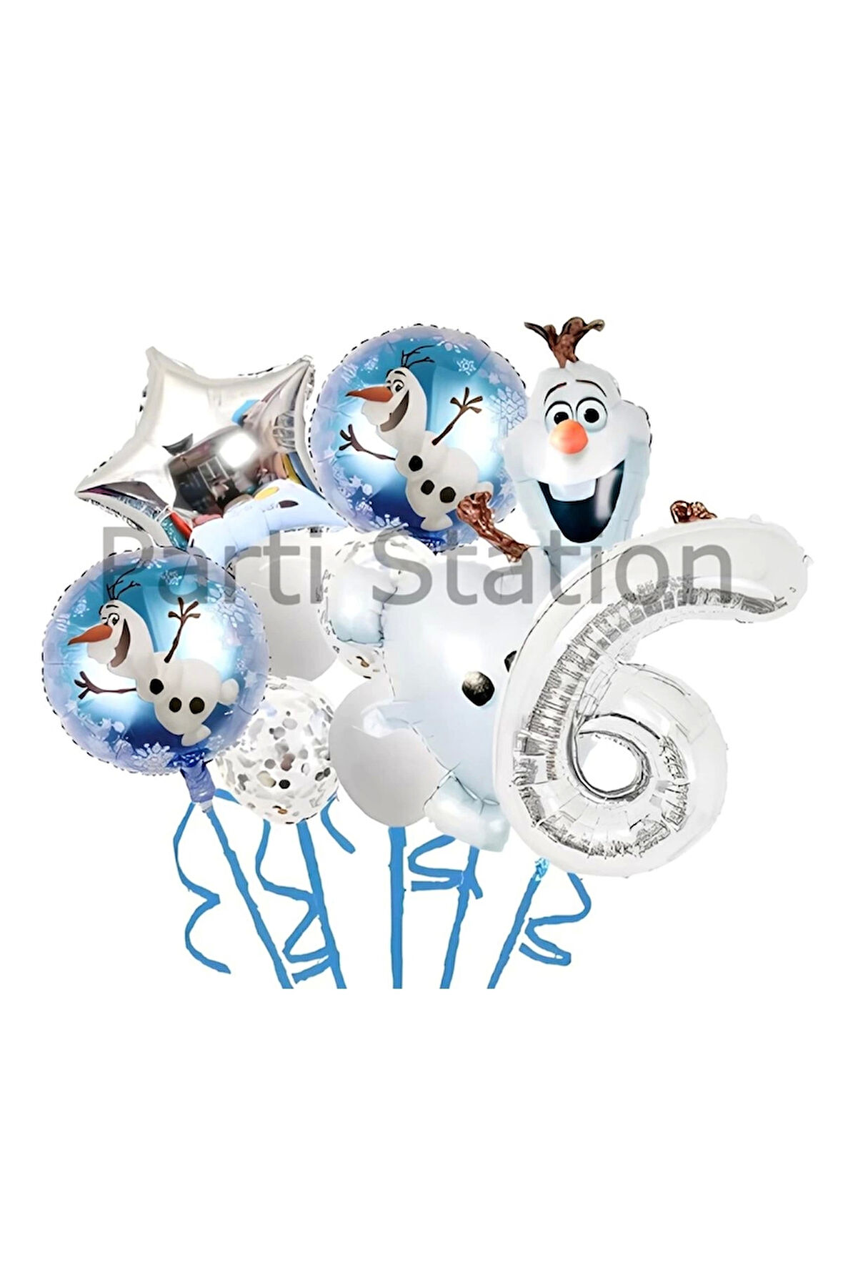 Karlar Ülkesi Frozen Elsa Olaf 5 Yaş Balon Set Frozen Elsa Olaf Konsept Doğum Günü Folyo Balon Set