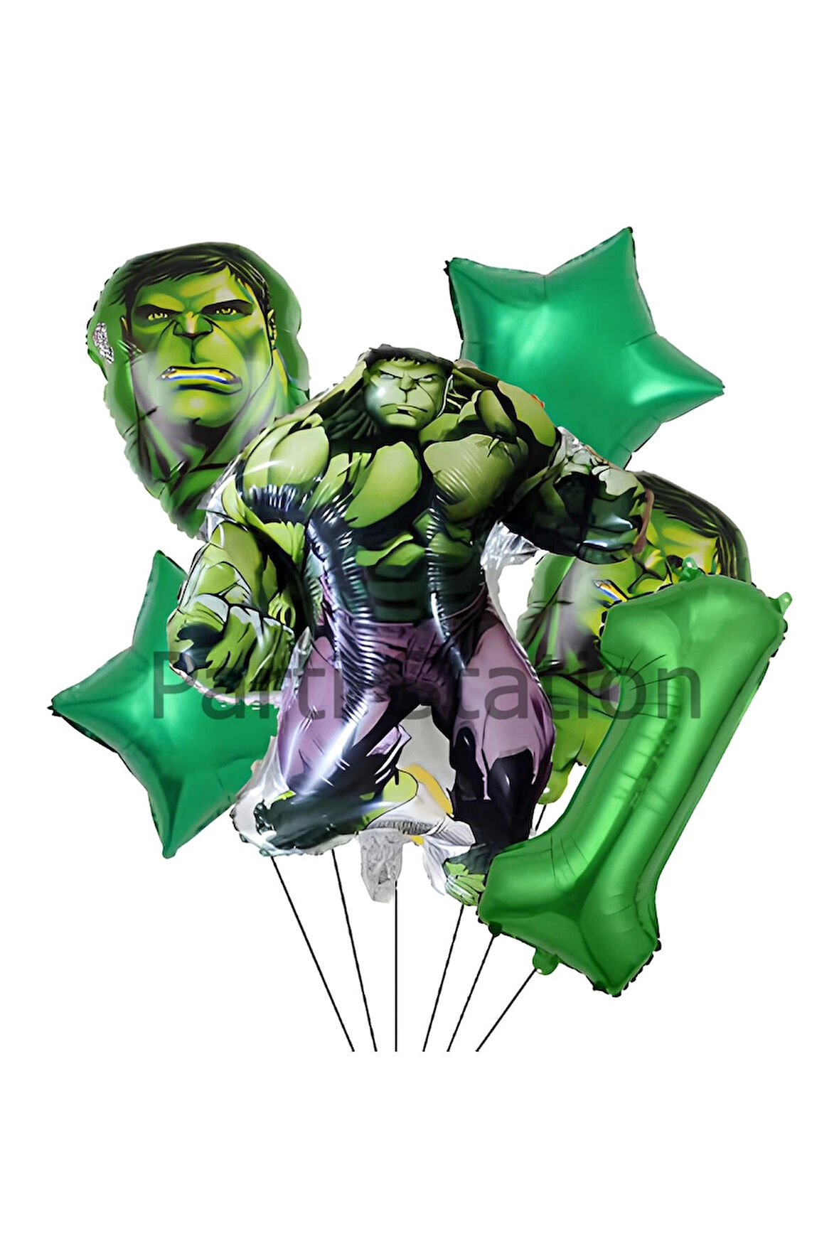 Avengers Hulk 6 Yaş Doğum Günü Balon Set Hulk Tema Doğum Günü Parti Balon Set