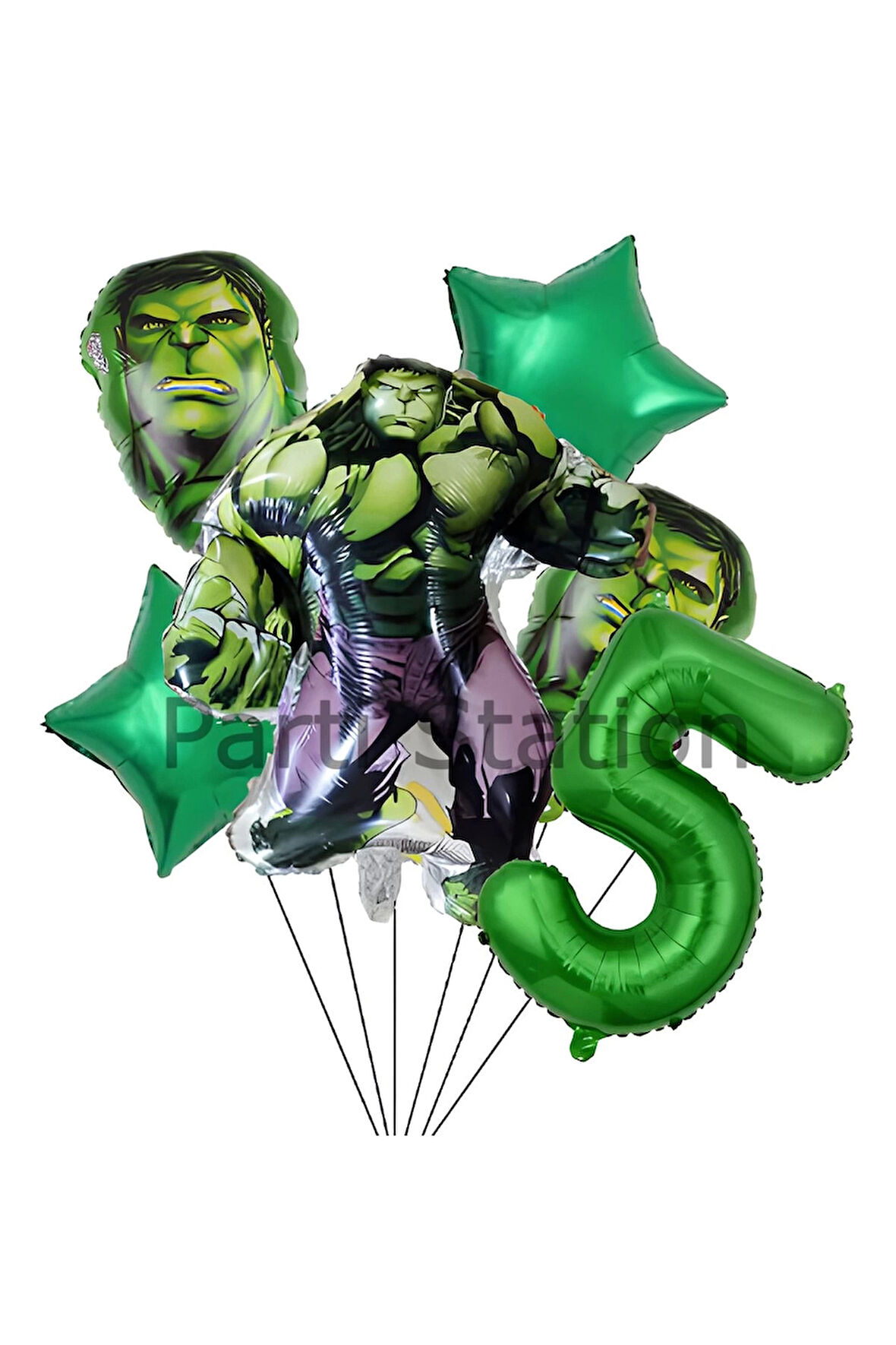 Avengers Hulk 6 Yaş Doğum Günü Balon Set Hulk Tema Doğum Günü Parti Balon Set