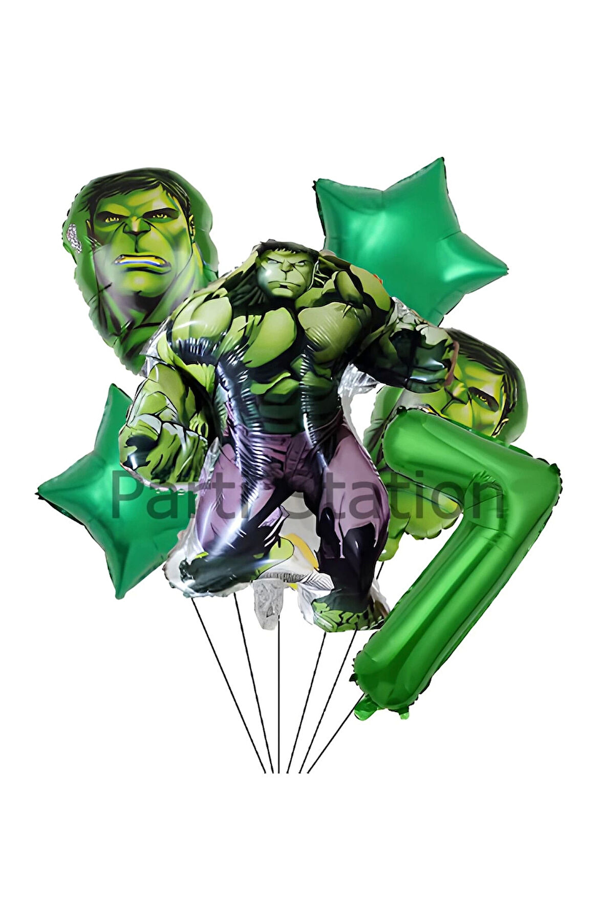 Avengers Hulk 6 Yaş Doğum Günü Balon Set Hulk Tema Doğum Günü Parti Balon Set
