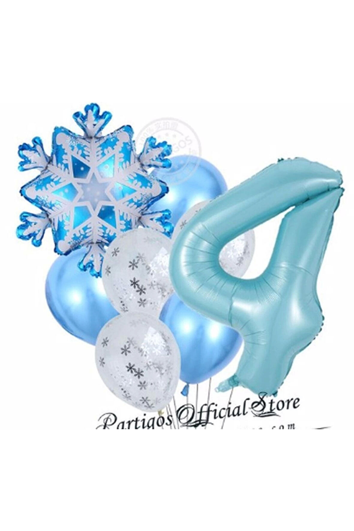 Kar Tanesi Frozen Elsa Kış Konsept Snowflake 5 Yaş Balon Konsept Doğum Günü Set Yaş Balon Set