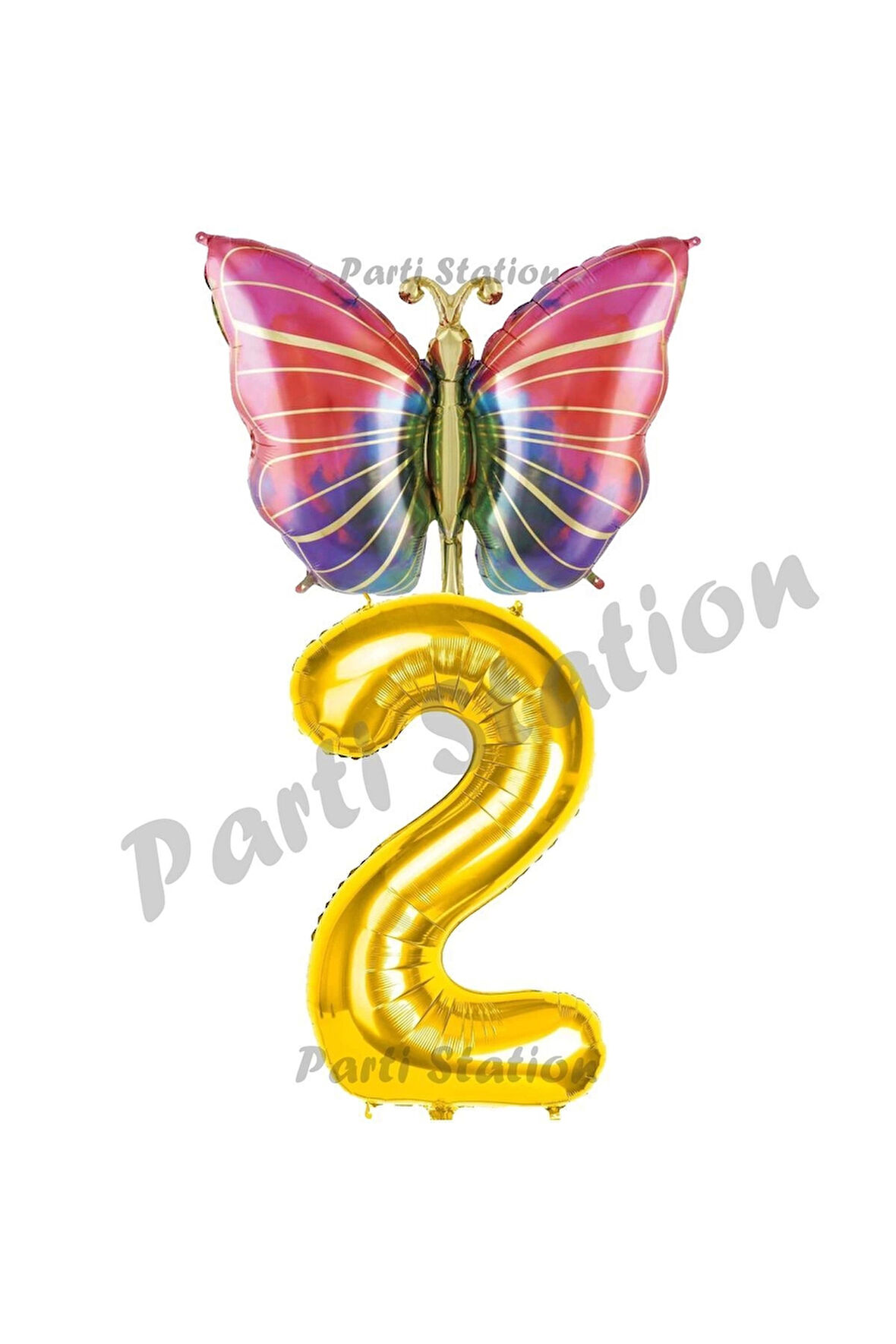 Gökkuşağı Kelebek Konsept 9 Yaş Doğum Günü Balon Set Butterfly Bahar Tema Doğum Günü Balon