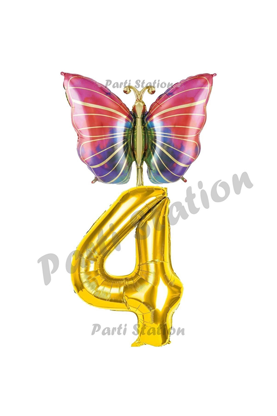 Gökkuşağı Kelebek Konsept 9 Yaş Doğum Günü Balon Set Butterfly Bahar Tema Doğum Günü Balon