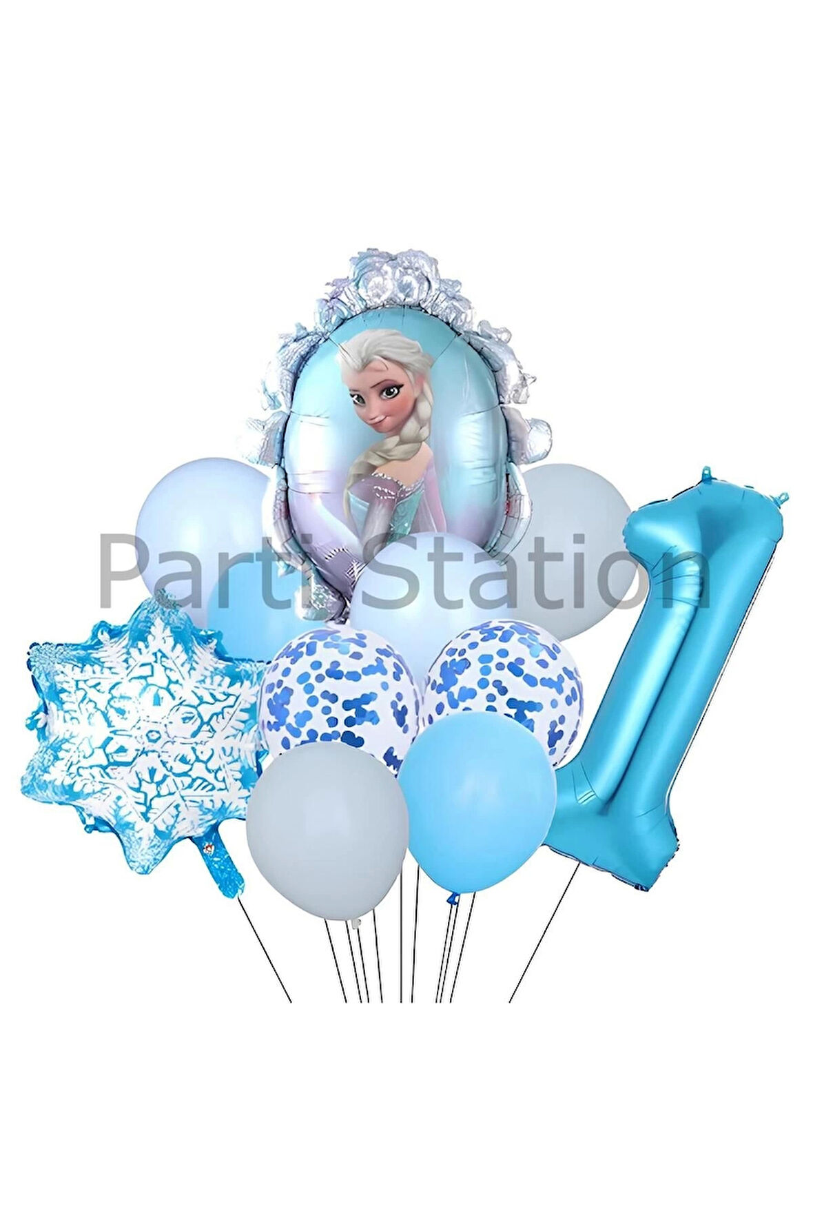 Frozen Elsa 3 Yaş Balon Set Karlar Ülkesi Elsa Konsept Doğum Günü Folyo Balon Set