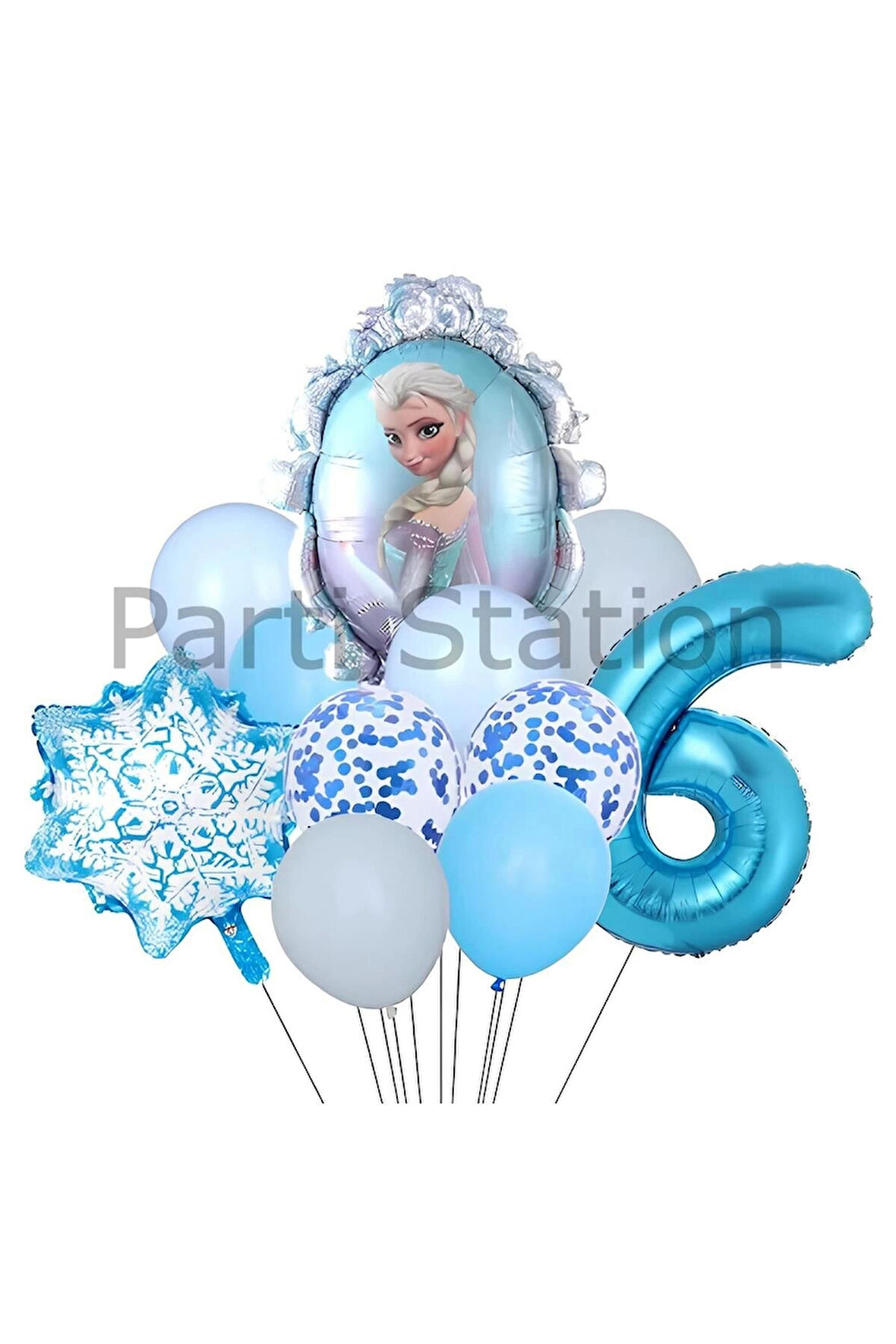 Frozen Elsa 3 Yaş Balon Set Karlar Ülkesi Elsa Konsept Doğum Günü Folyo Balon Set