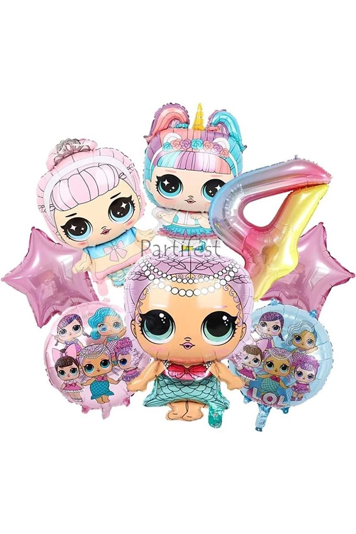 Surprise Yaş Balon Seti Lol Bebek Balon Seti Lol Doğum Günü Parti Seti