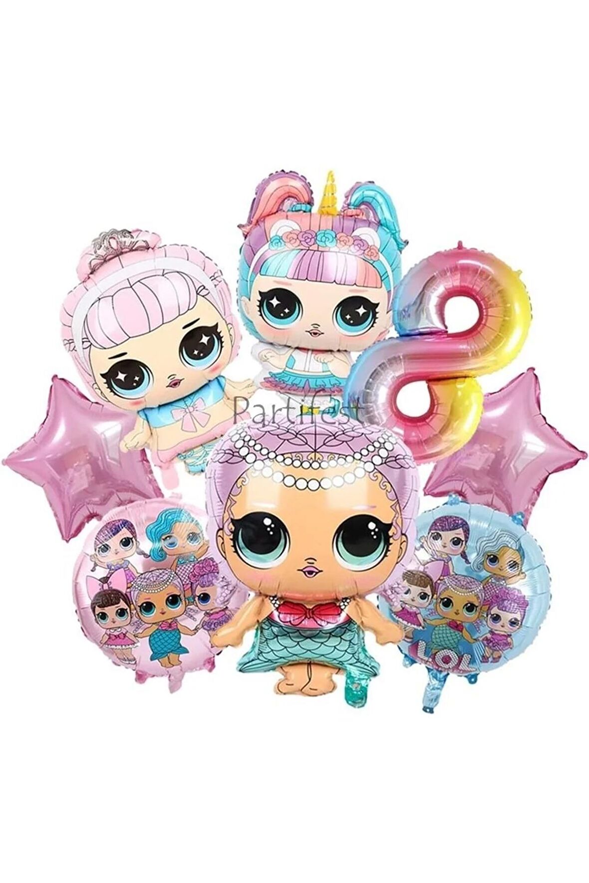 Lol Surprise 8 Yaş Balon Seti Lol Bebek Balon Seti Lol Doğum Günü Parti Seti
