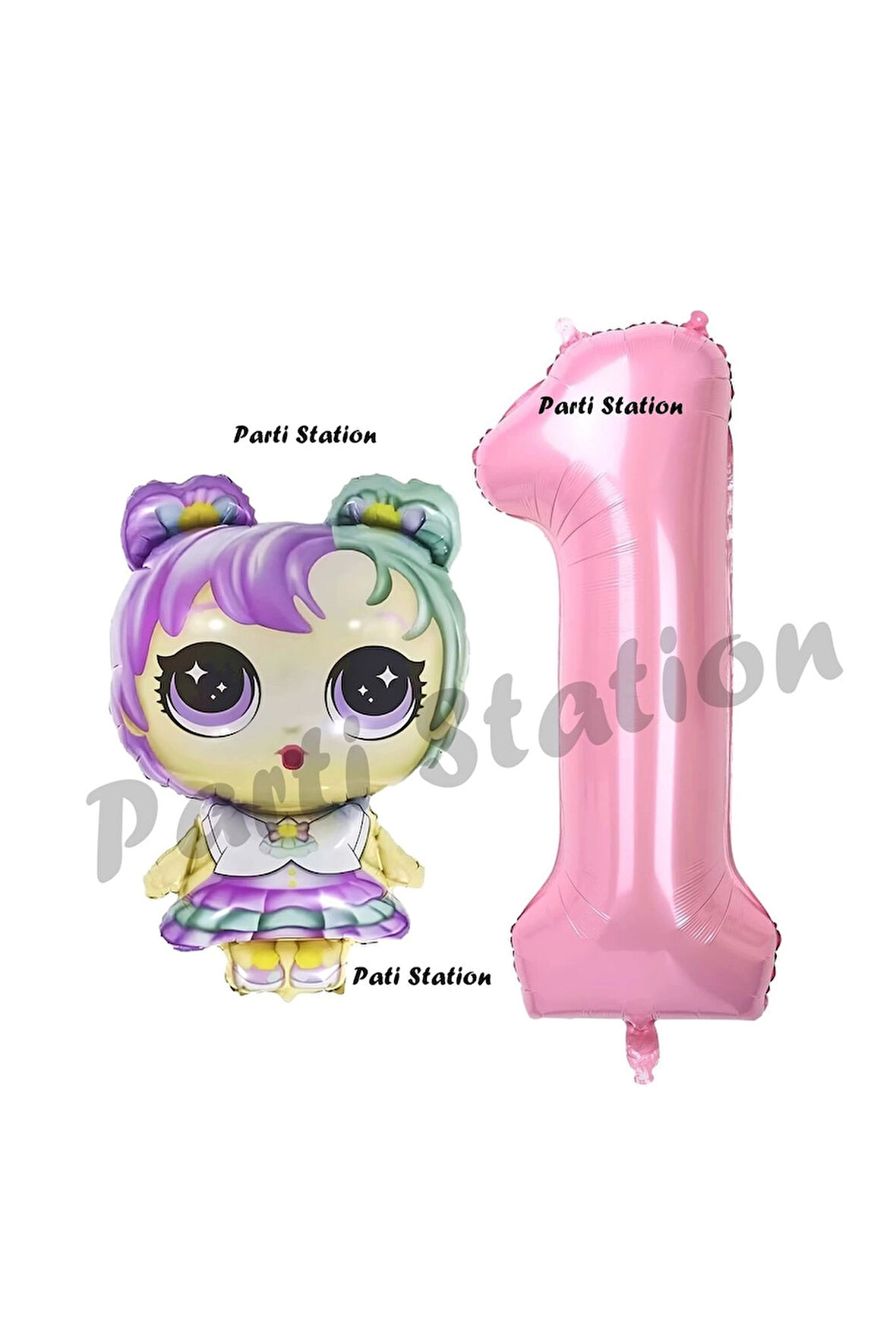 LOL Bebek 4 Yaş Balon ve Pembe Rakam Balon Doğum Günü Parti Set