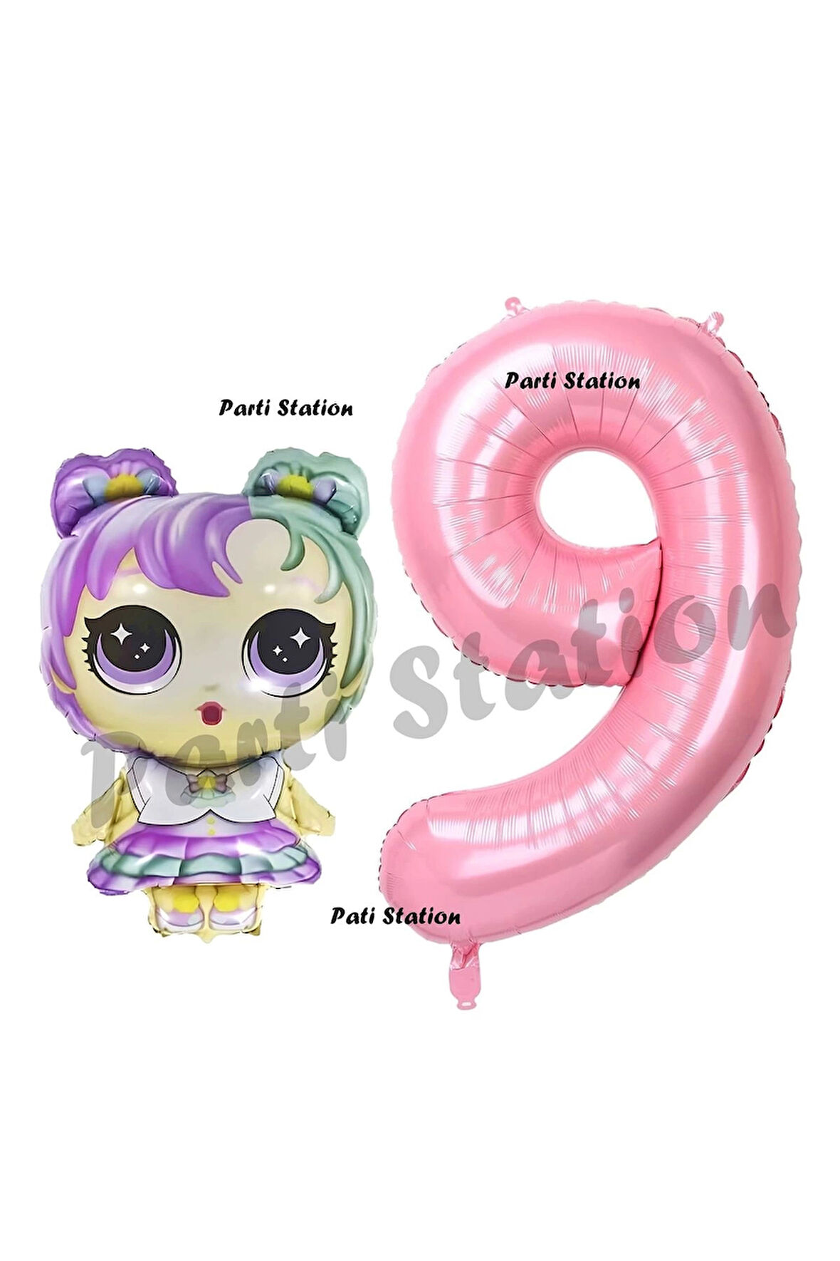 LOL Bebek 4 Yaş Balon ve Pembe Rakam Balon Doğum Günü Parti Set