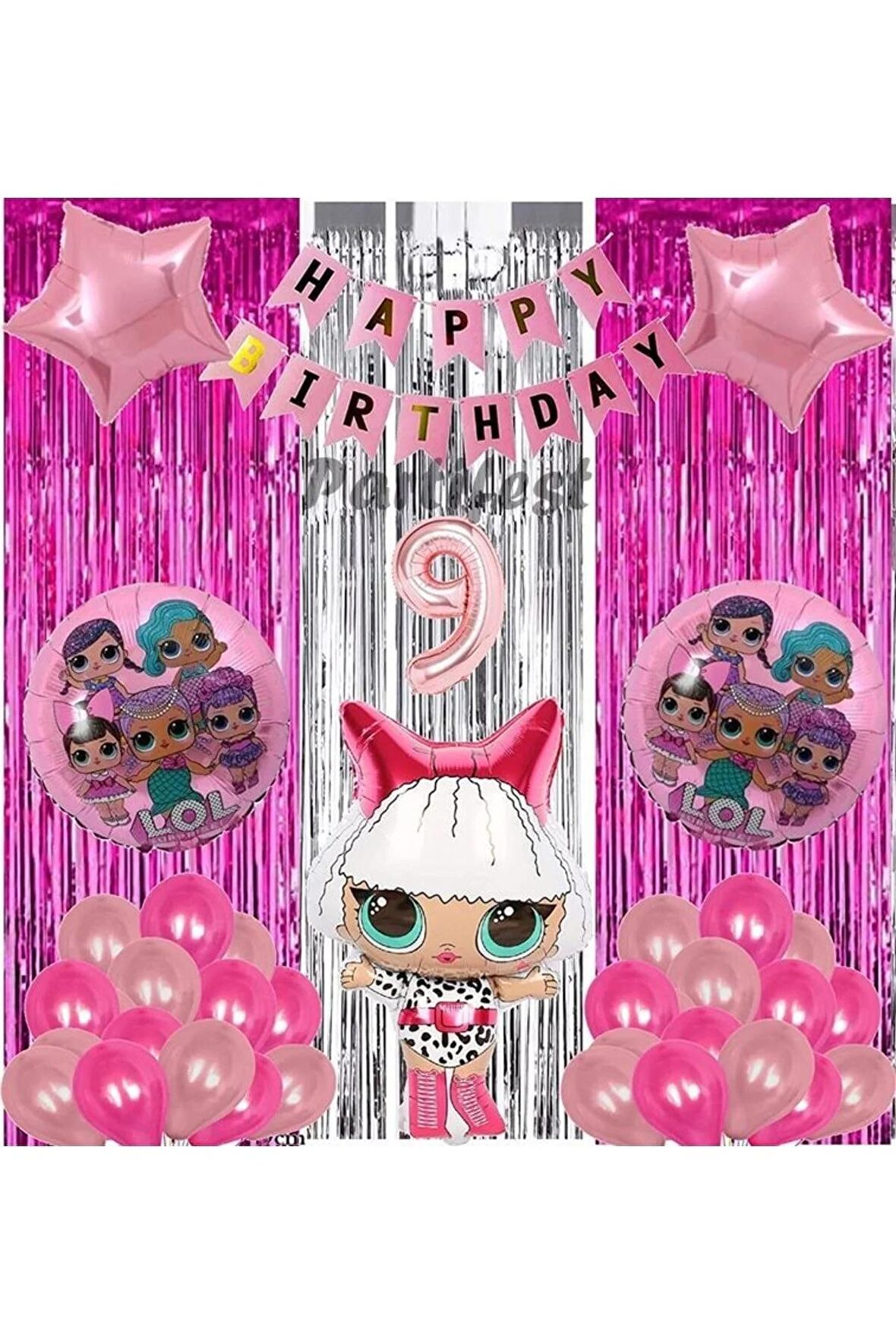 Diva Lol Surprise 9 Yaş Balon Seti Lol Bebek Balon Seti Lol Doğum Günü Parti Seti
