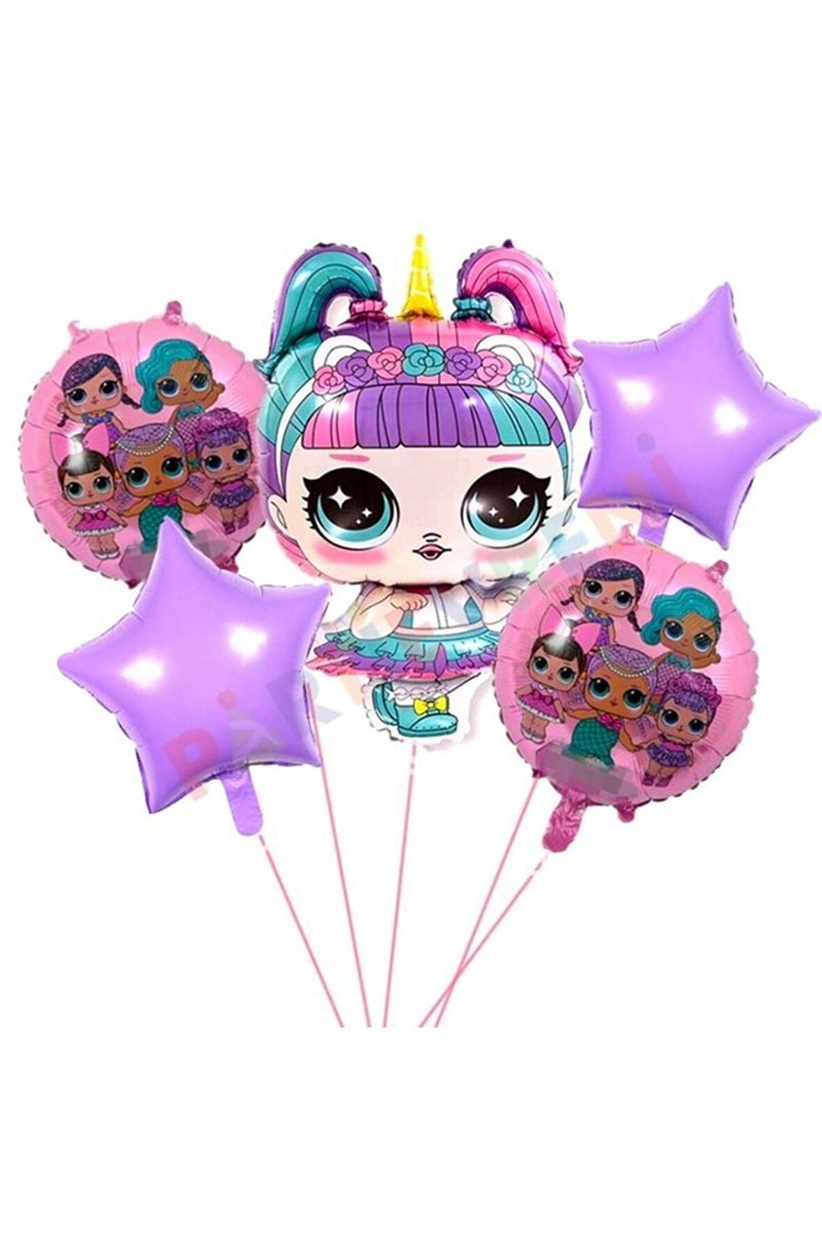 Unicorn Lol Surprise Balon Seti Lol Bebek Balon Seti Lol Doğum Günü Parti Seti