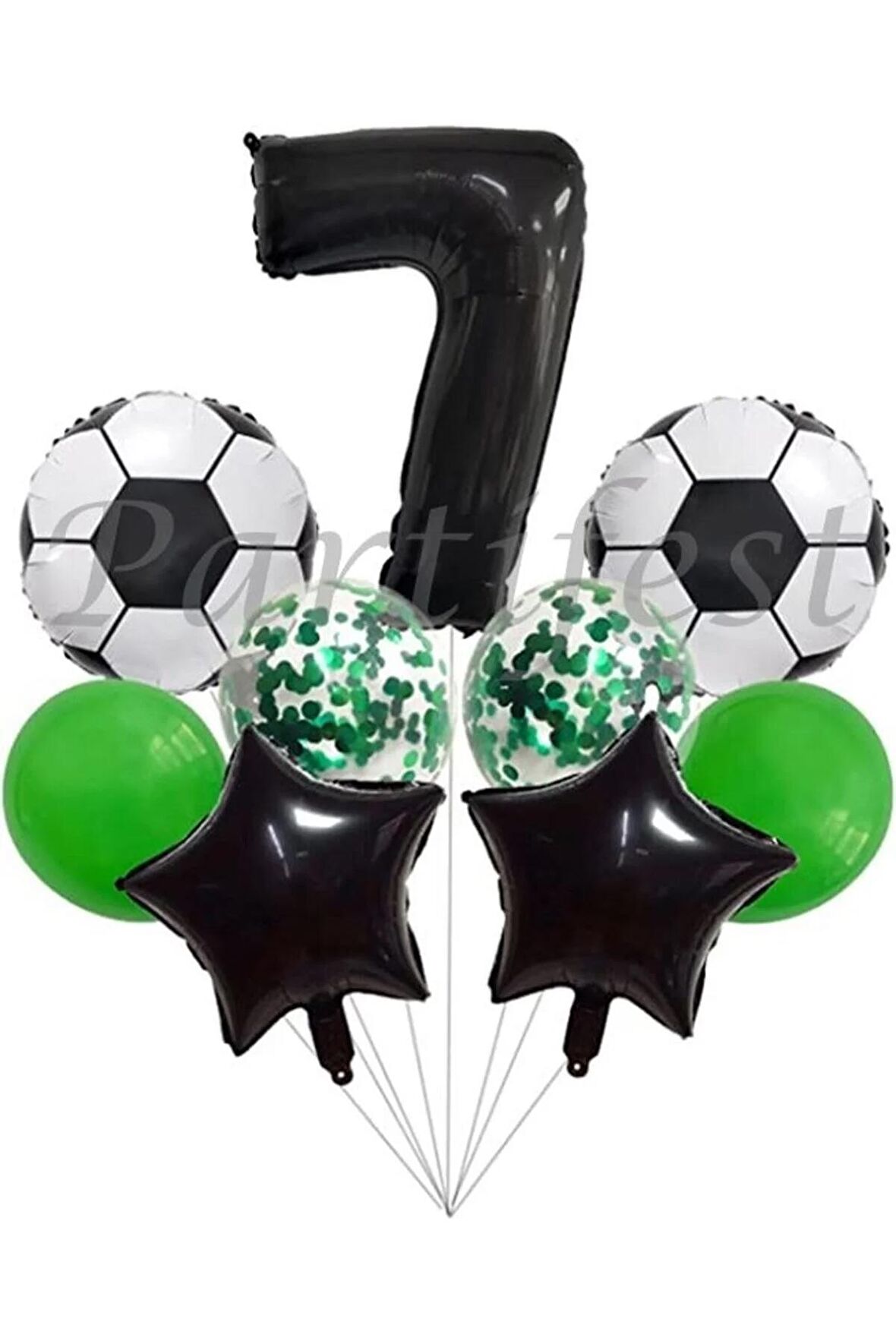 Futbol Konsept 7 Yaş Balon Set Maç Konsept Doğum Günü Set Yaş Balon Set