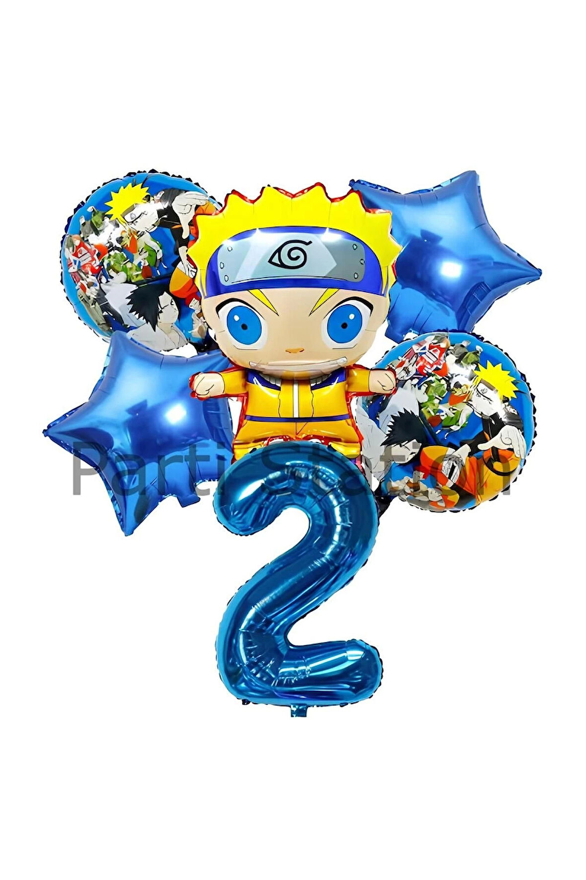 Anime Naruto 1 Yaş Doğum Günü Balon Set Naruto Konsept Doğum Günü Parti Balon Set