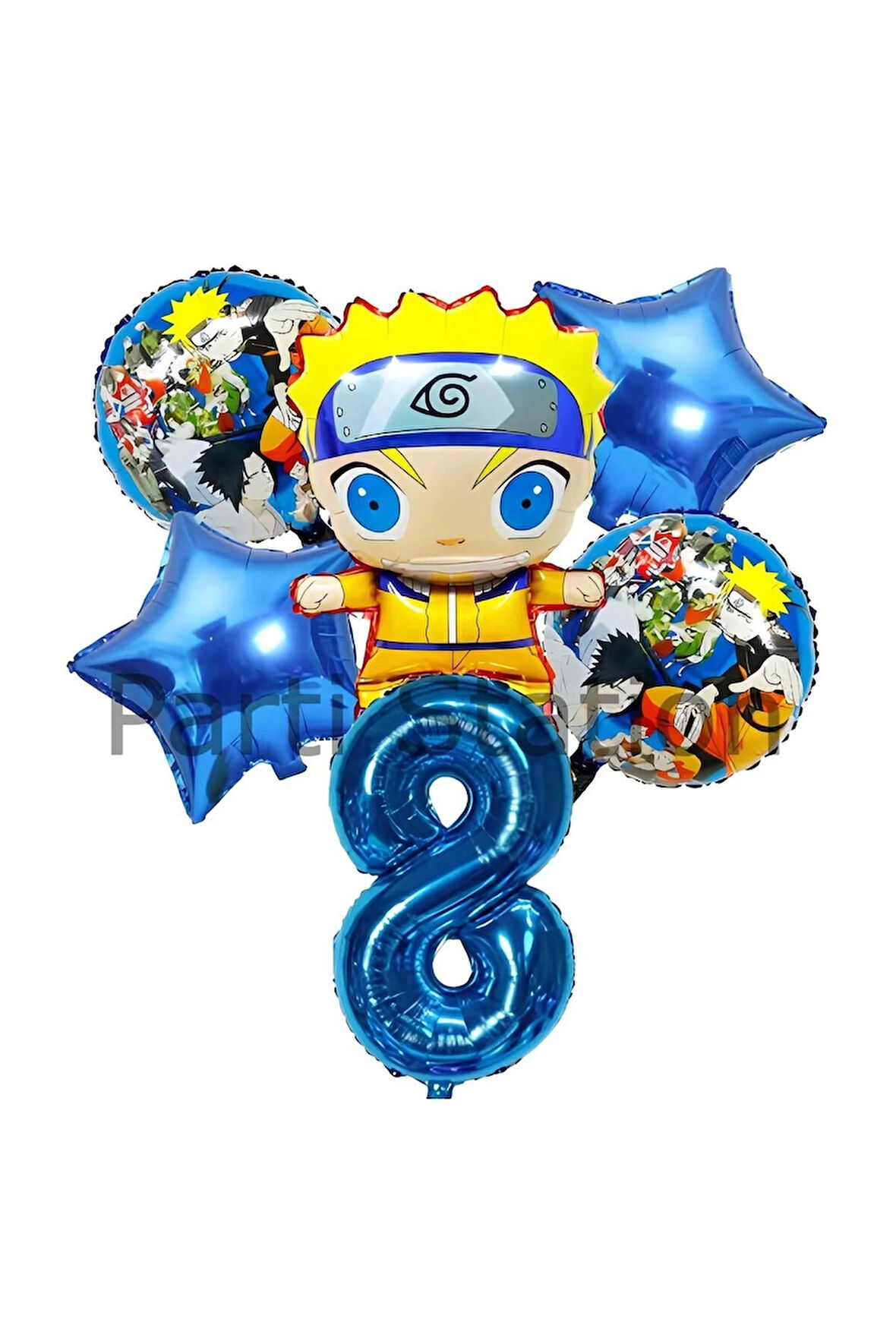 Anime Naruto 1 Yaş Doğum Günü Balon Set Naruto Konsept Doğum Günü Parti Balon Set