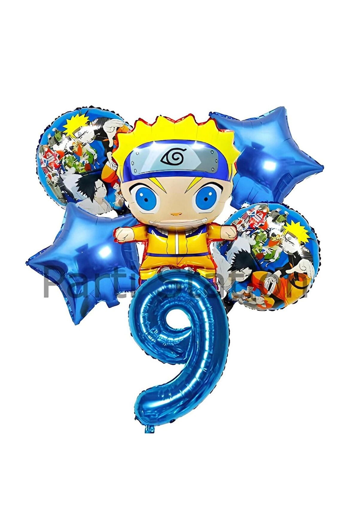 Anime Naruto 1 Yaş Doğum Günü Balon Set Naruto Konsept Doğum Günü Parti Balon Set